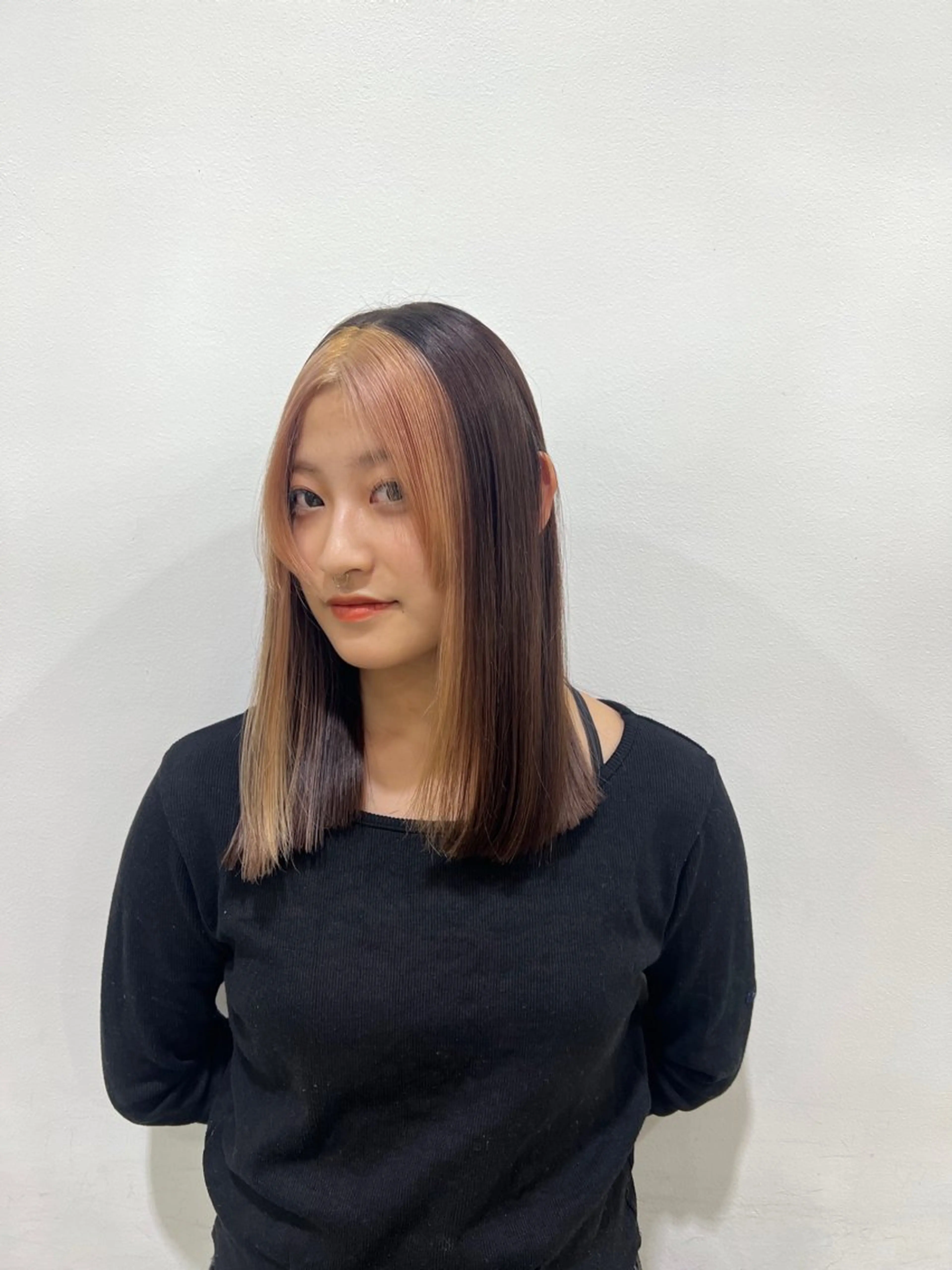 セミロング カラー ヘアカラー トリートメント ヘッドスパ ヘアセット 🎀レイヤー/ カラー🐕‍🦺anのヘアスタイル