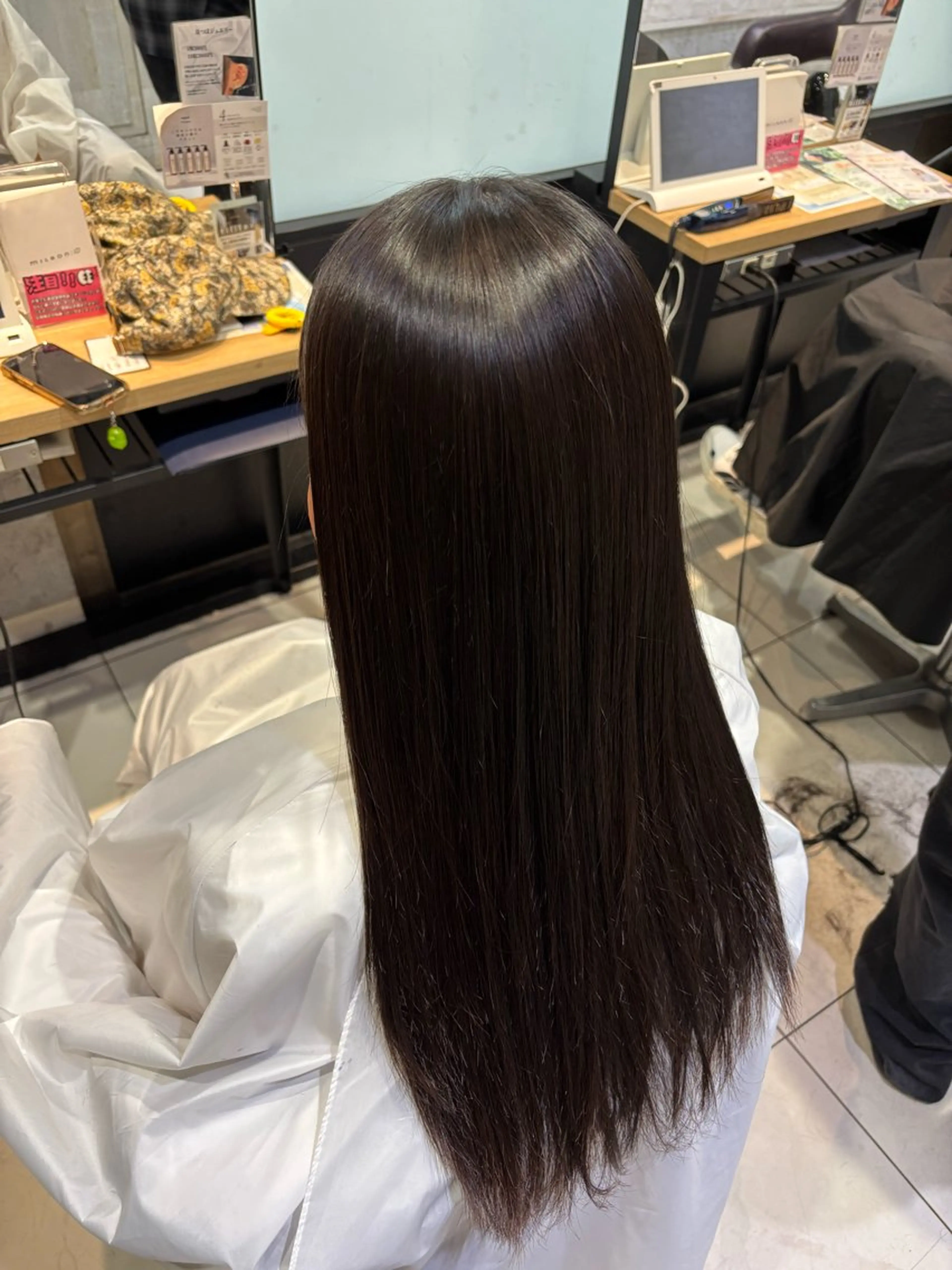 セミロング セミロングパーマ 髪質改善 縮毛矯正 韓国レイヤー/カラー 🐈‍⬛💗miyuのヘアスタイル