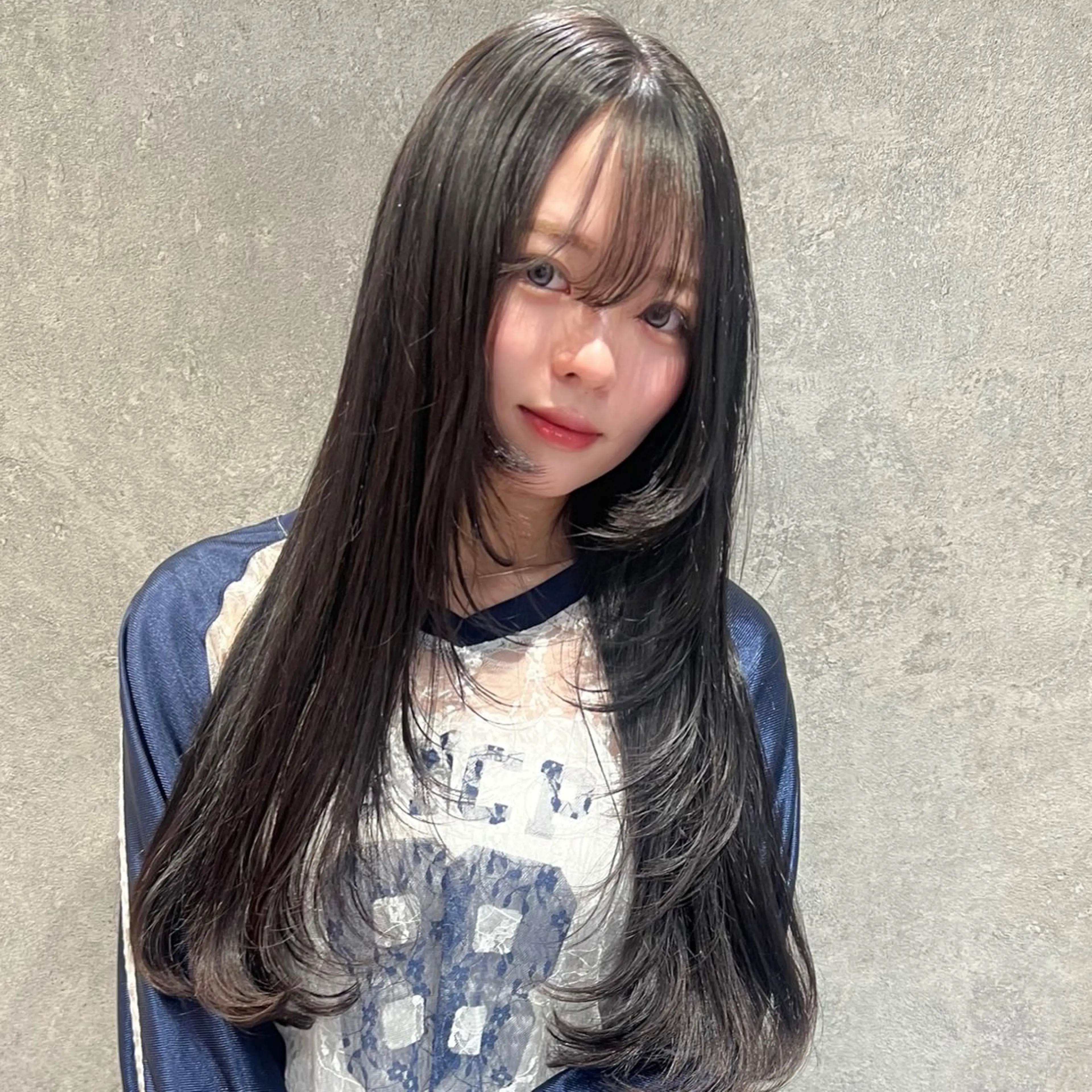 ロング 韓国風ヘア レイヤーカット カット AI TOKYO　S所属・mizuki 【韓国レイヤー】のヘアスタイル