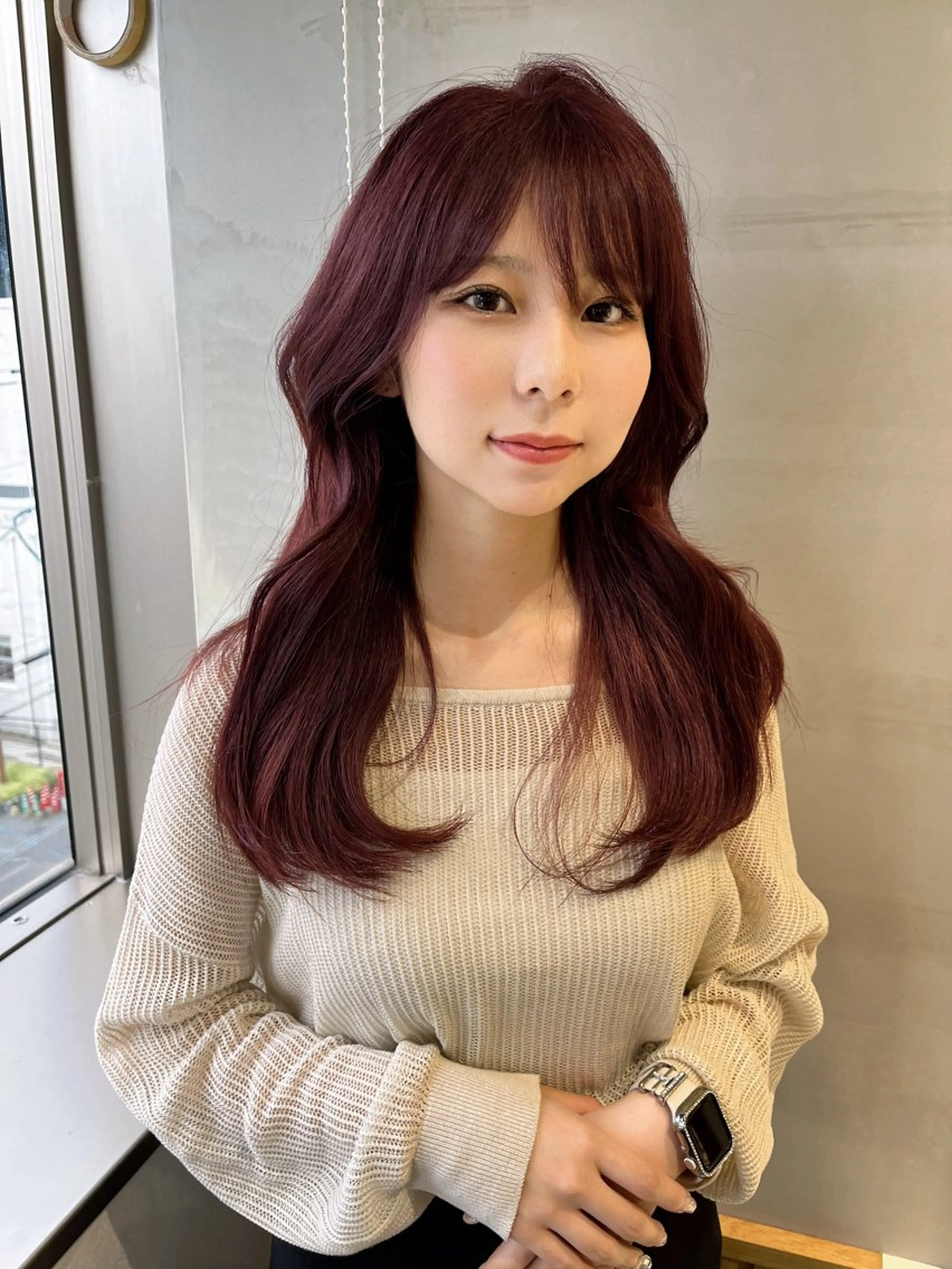 セミロング カラー トリートメント 韓国🇰🇷レイヤー 透明感/秀瑛🩶のヘアスタイル