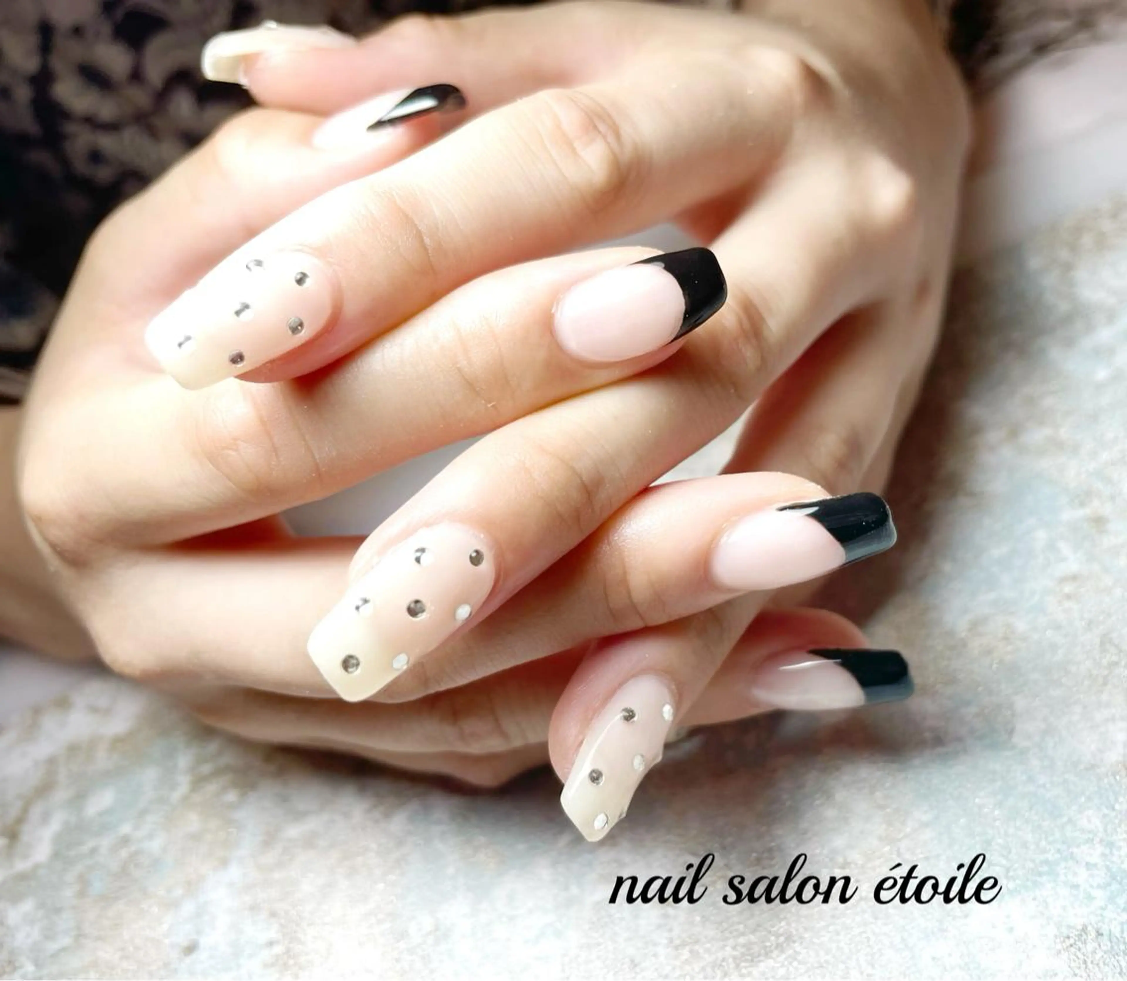 ネイル アートネイル フレンチネイル ジェルネイル ストーンネイル ハンドネイル nail salon étoileのネイルデザイン