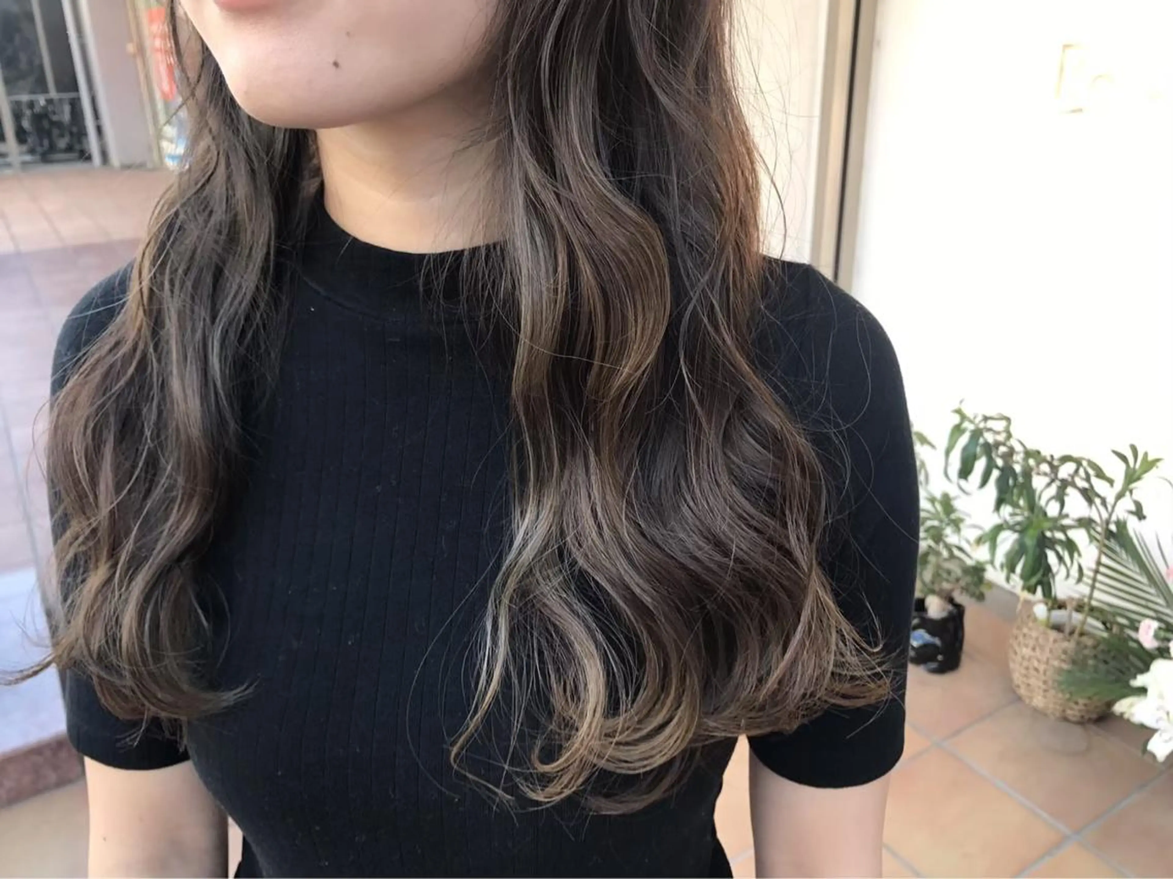 ロング カラー カット ヘアカラー トリートメント 中津/柔らかカラー/ ナガオ　イズミのヘアスタイル