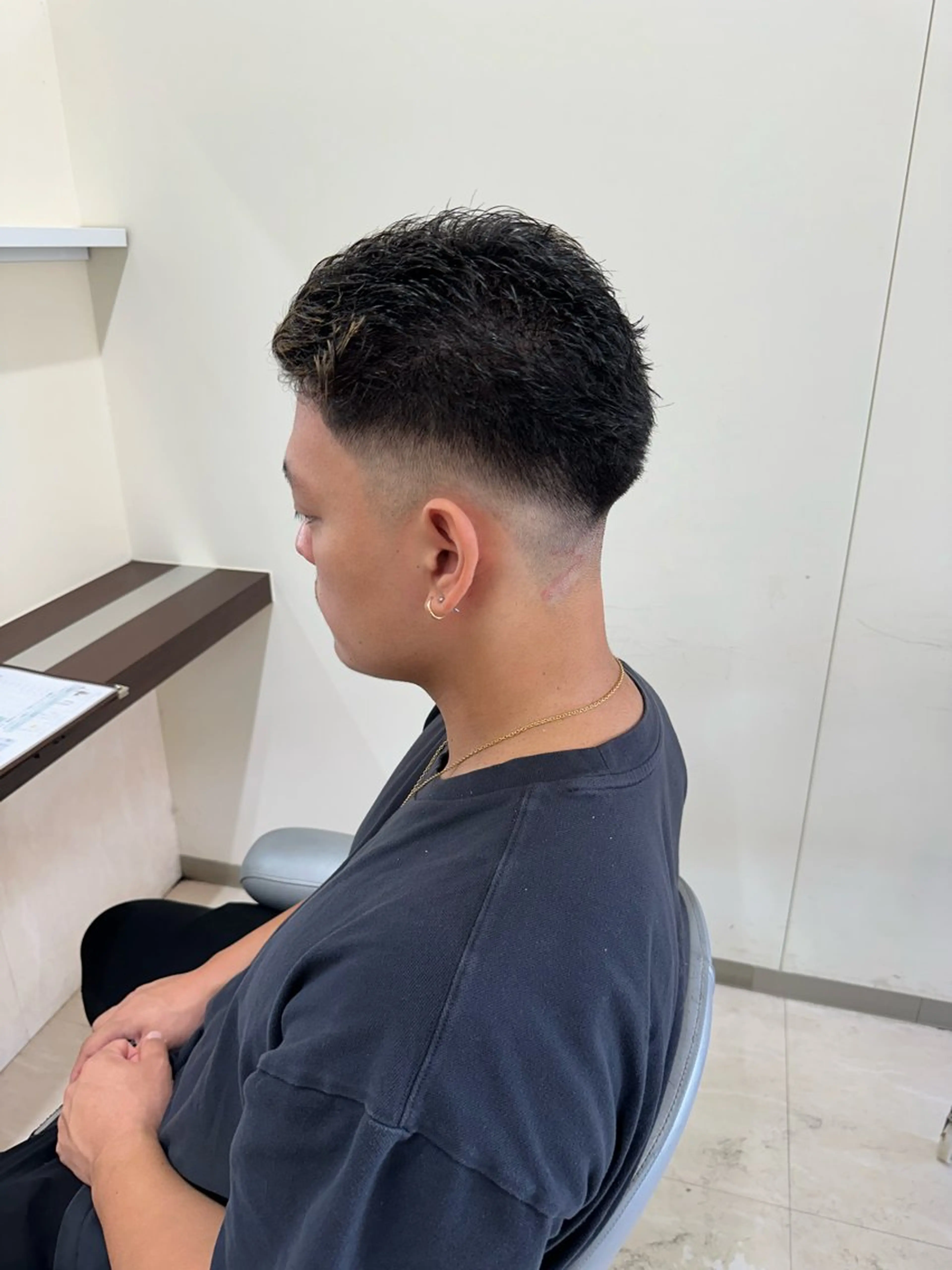 ショート カラー パーマ メンズ フェードカット カット ヘアセット 年間1800人担当/ メンズヘア/清和武虎のヘアスタイル