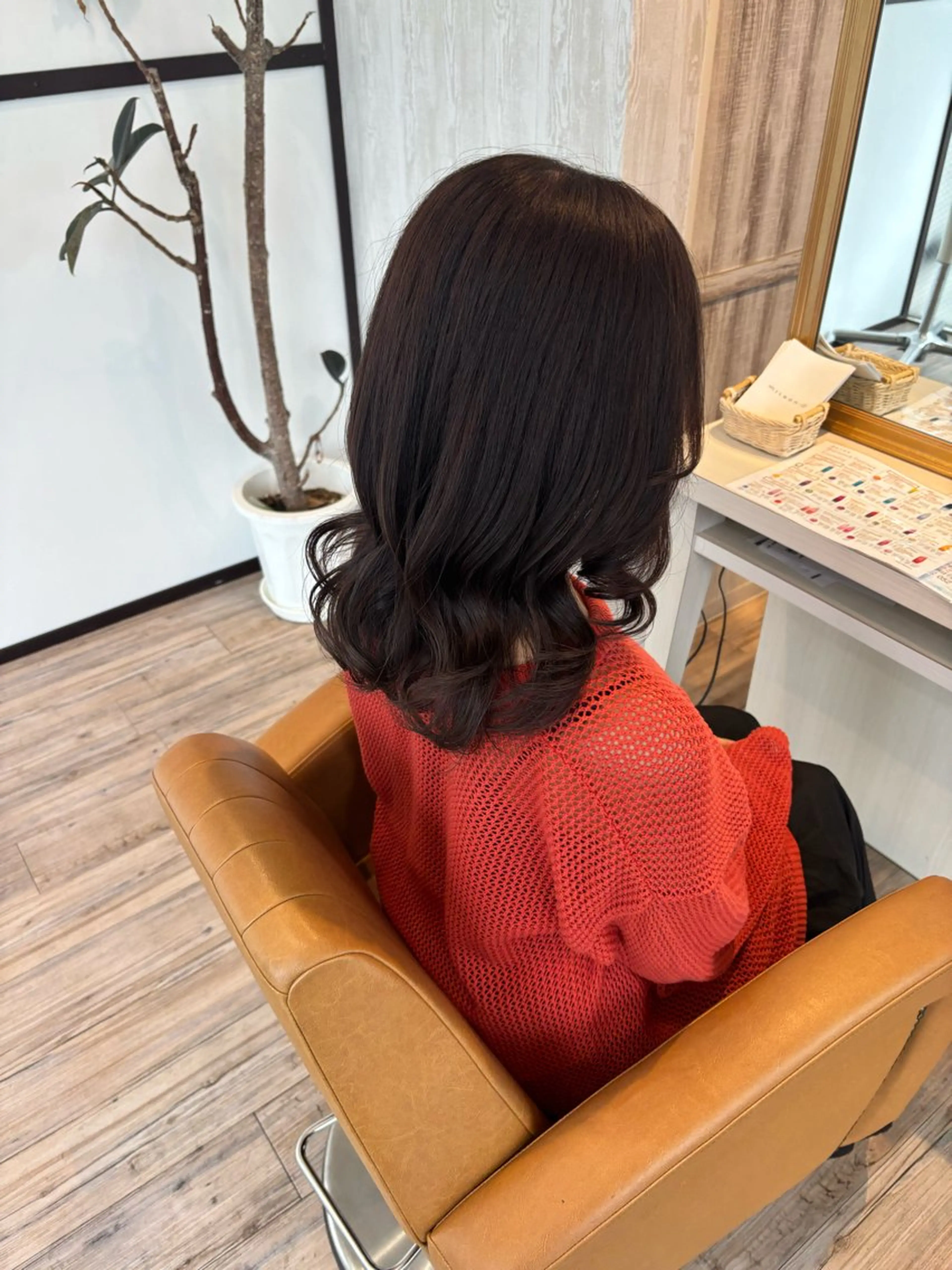 セミロング カラー ヘアカラー トリートメント yui🥀/ボブ /暖色/レディースのヘアスタイル