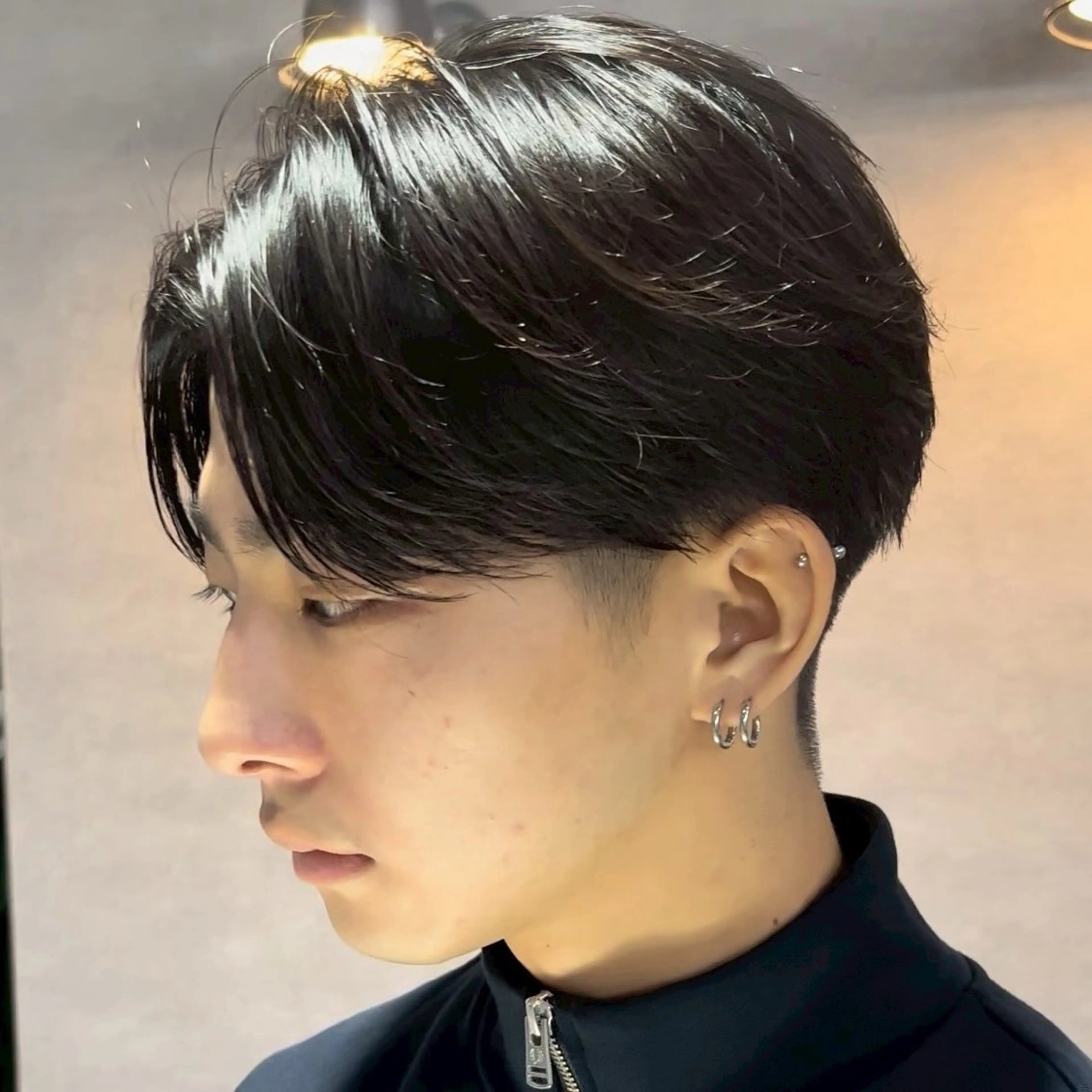 ショート パーマ メンズ センターパート トレンド🔥メンズ 特化⚡️網野裕希のヘアスタイル