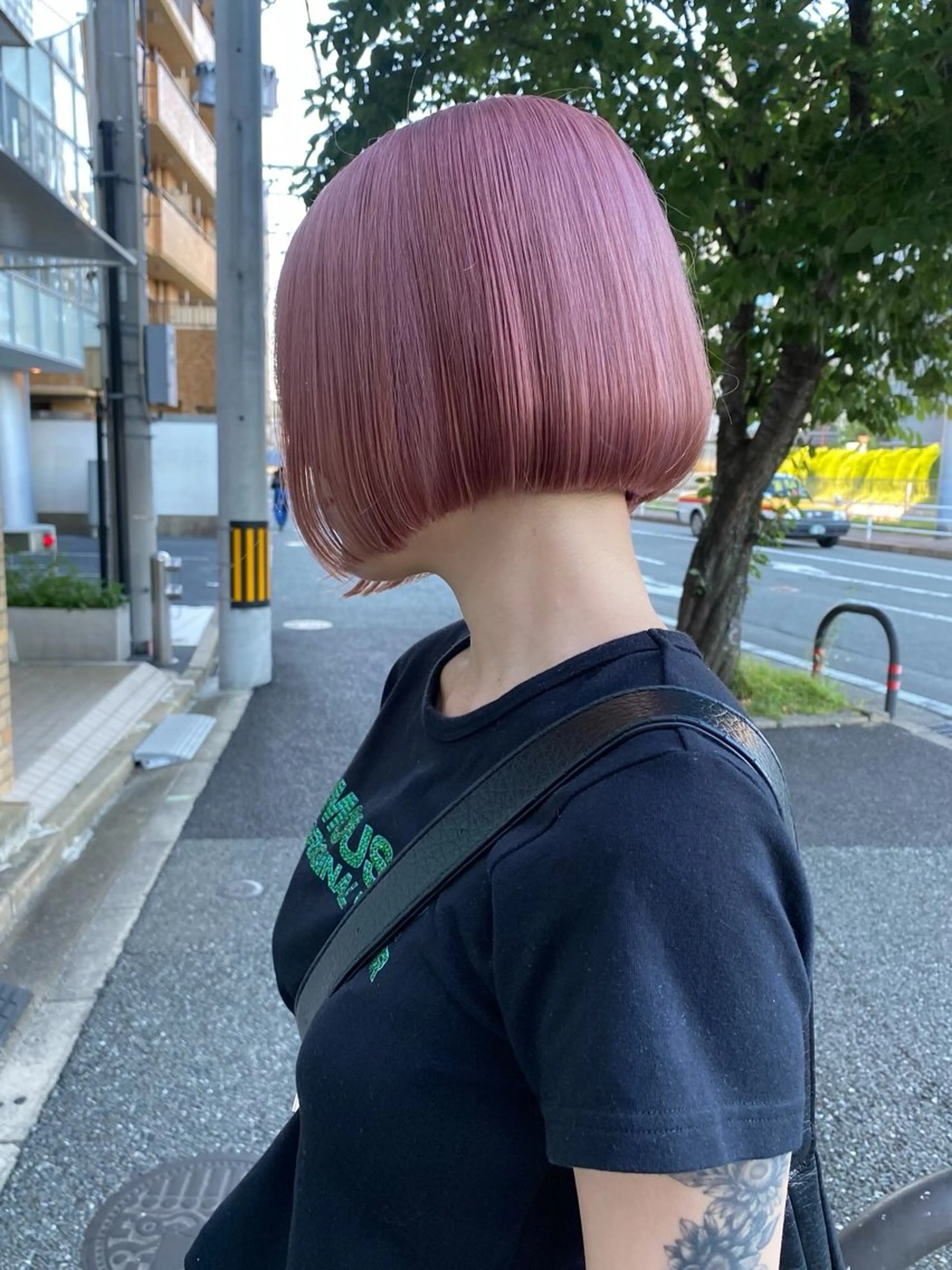 ショート カラー ピンクカラー ボブ qpula所属・qpula misuzuのヘアスタイル