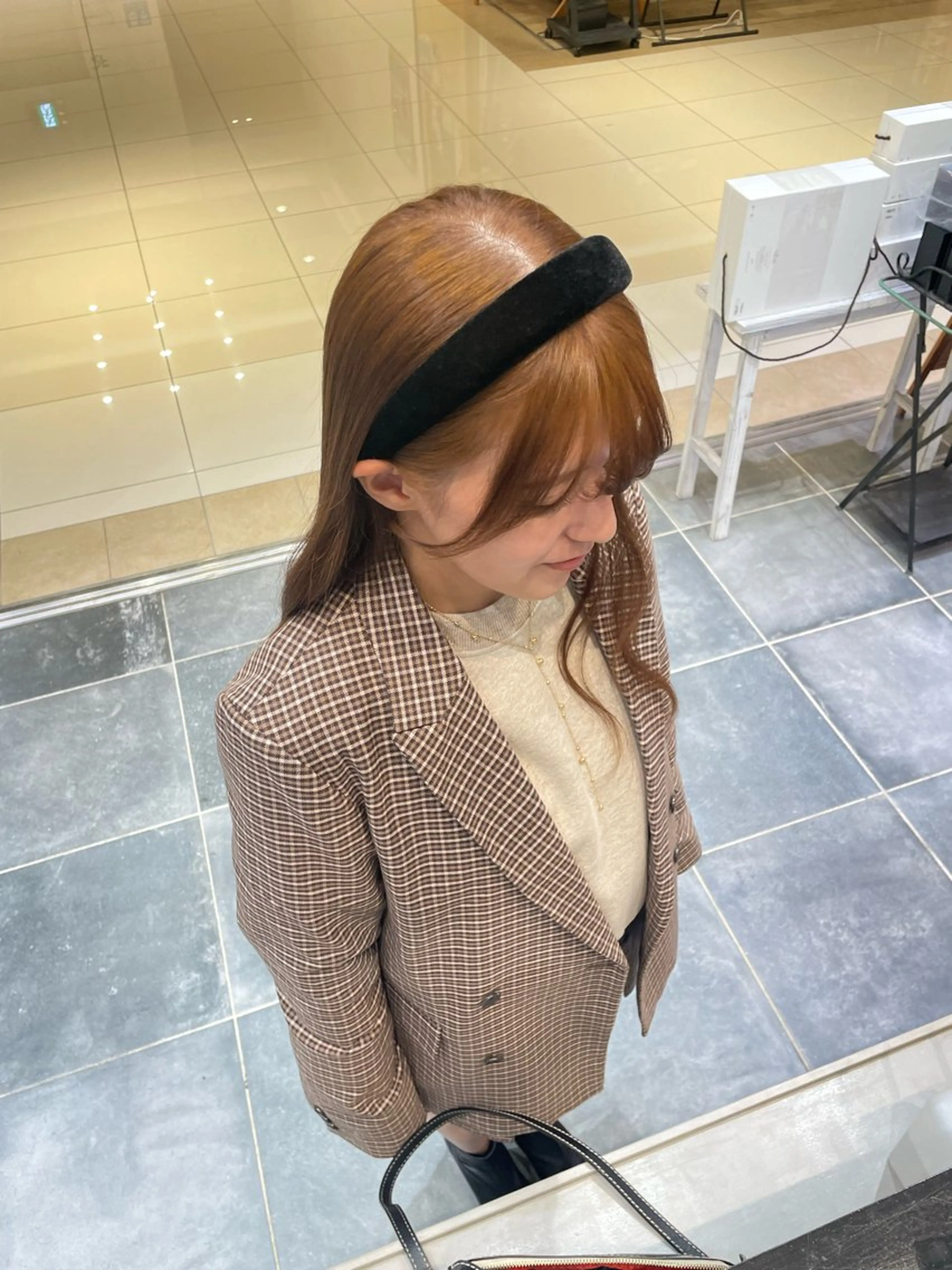 カラー ブリーチ ブラウンカラー ブリーチなしカラー ヘアカラー トリートメント 自然と惹かれる🪷 艶カラー/茉優♩のヘアスタイル