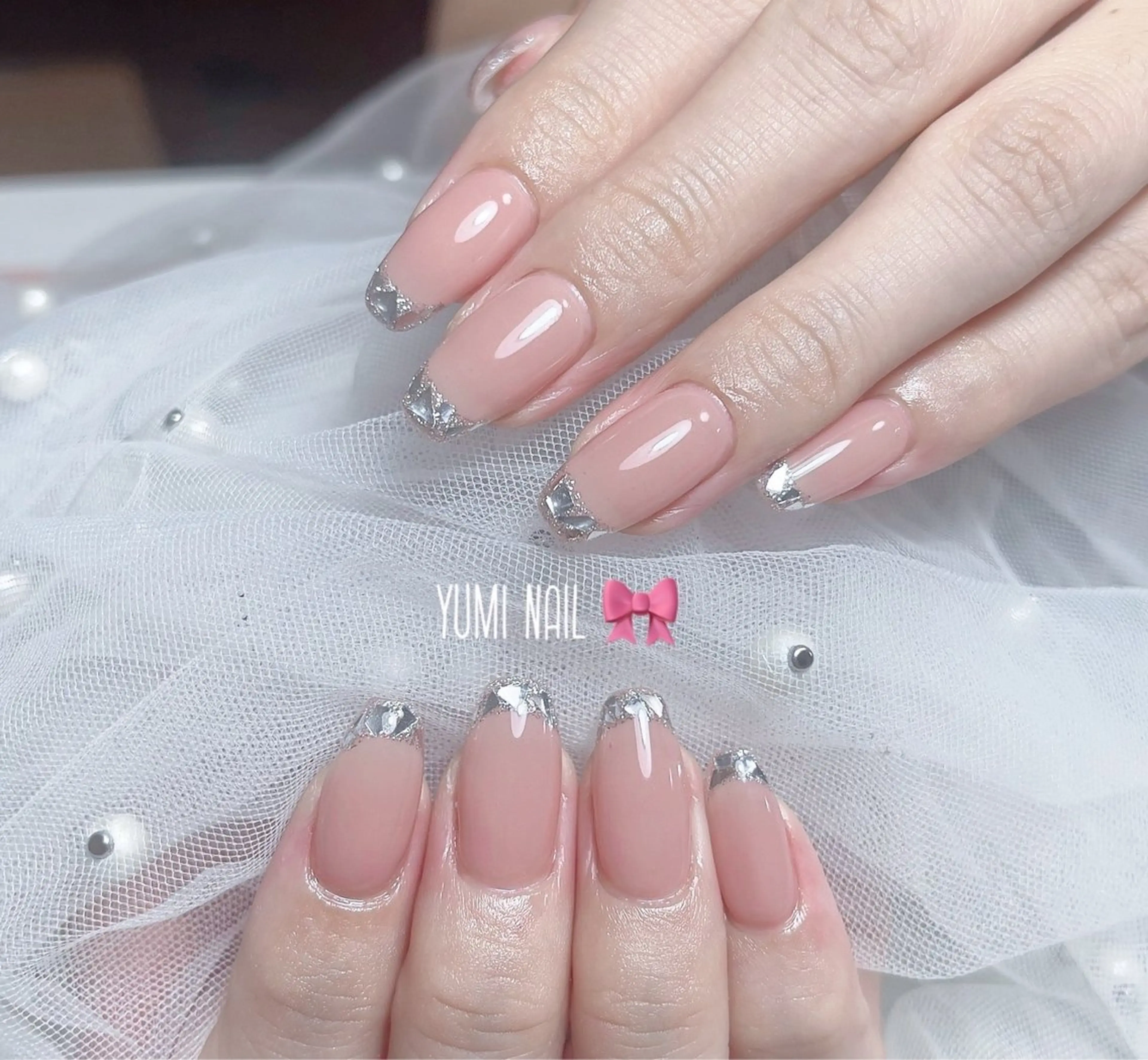 ネイル ハンドネイル 𝐲𝐮𝐦𝐢🎀 デザイン長さ出し専門のネイルデザイン