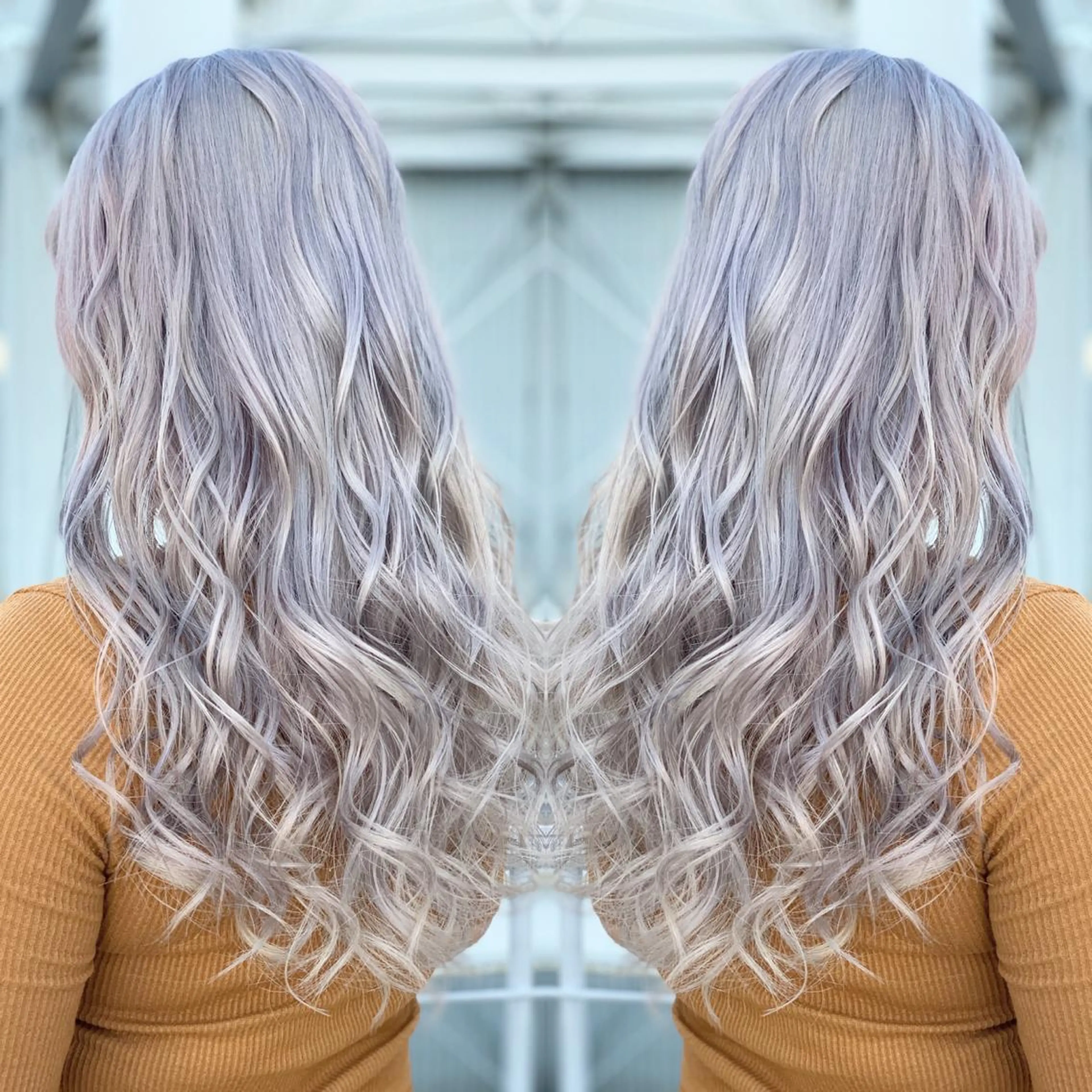 ロング カラー ヘアアレンジ 髪質改善×ハイトーン 中田啄也のヘアスタイル