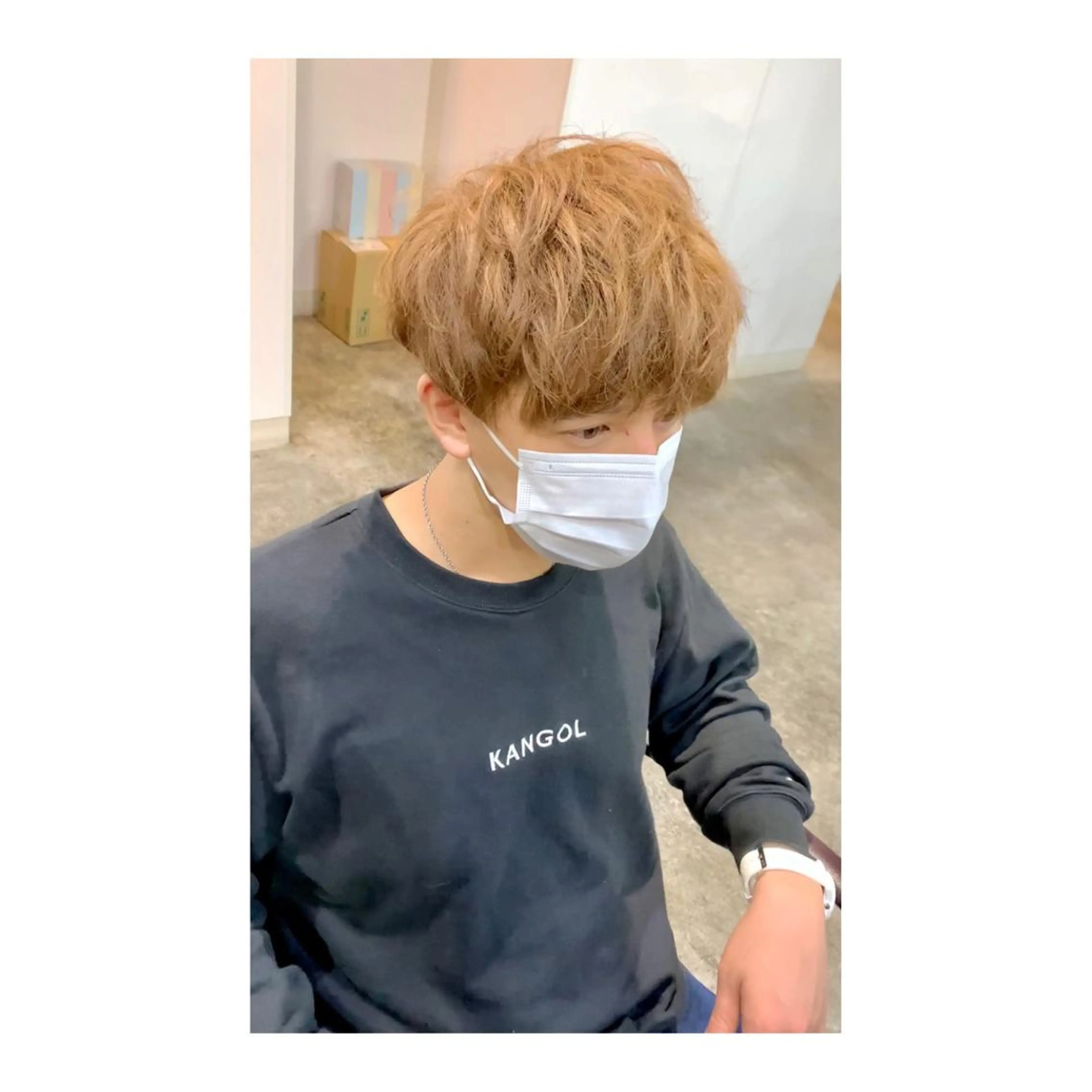 ショート カラー メンズ カット ヘアカラー ange☞ soutaのヘアスタイル