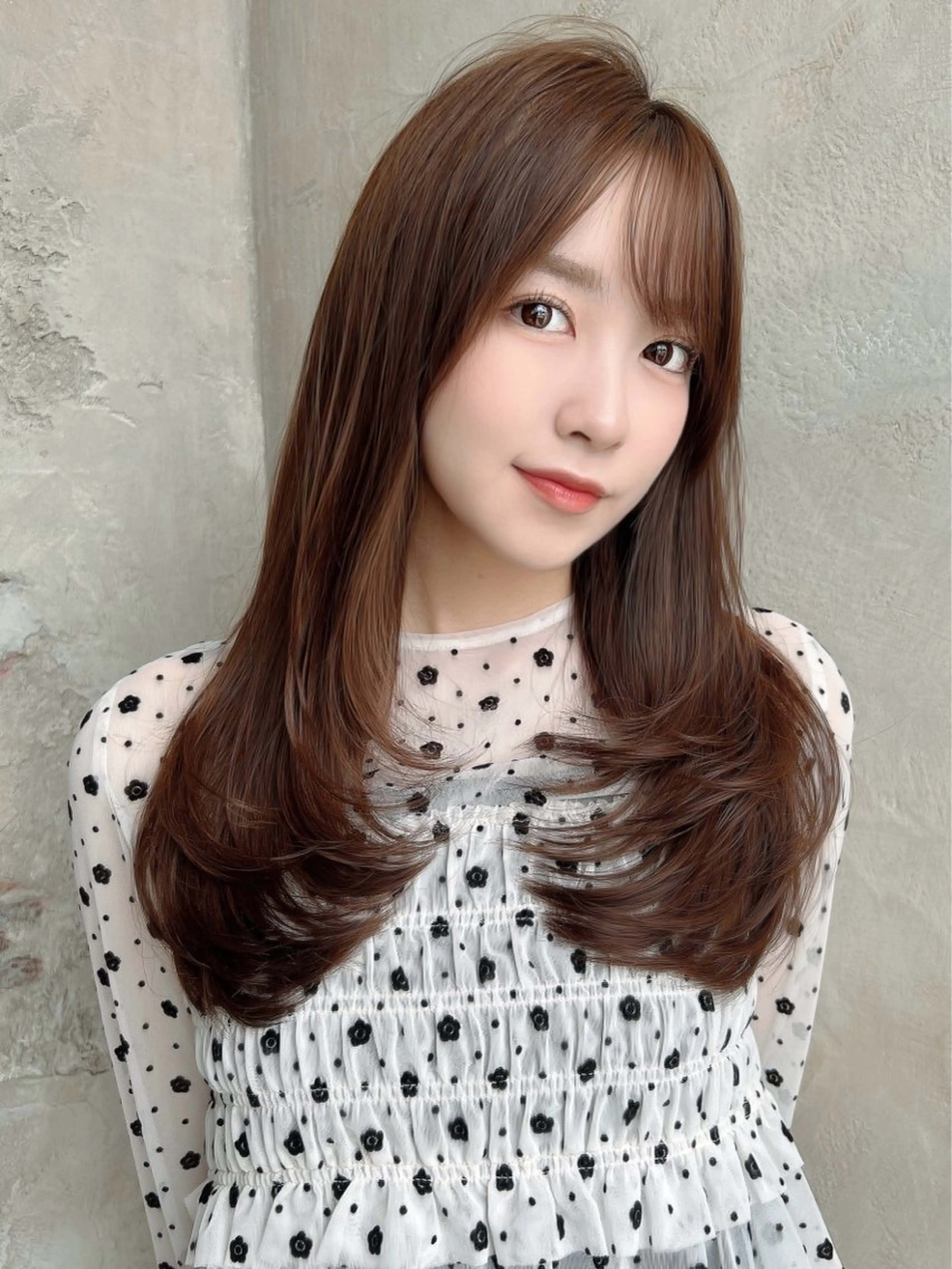 セミロング カラー パーマ カット ヘアカラー トリートメント 新宿✨レイヤーカット 韓国ヘア/坂本亜裟海のヘアスタイル