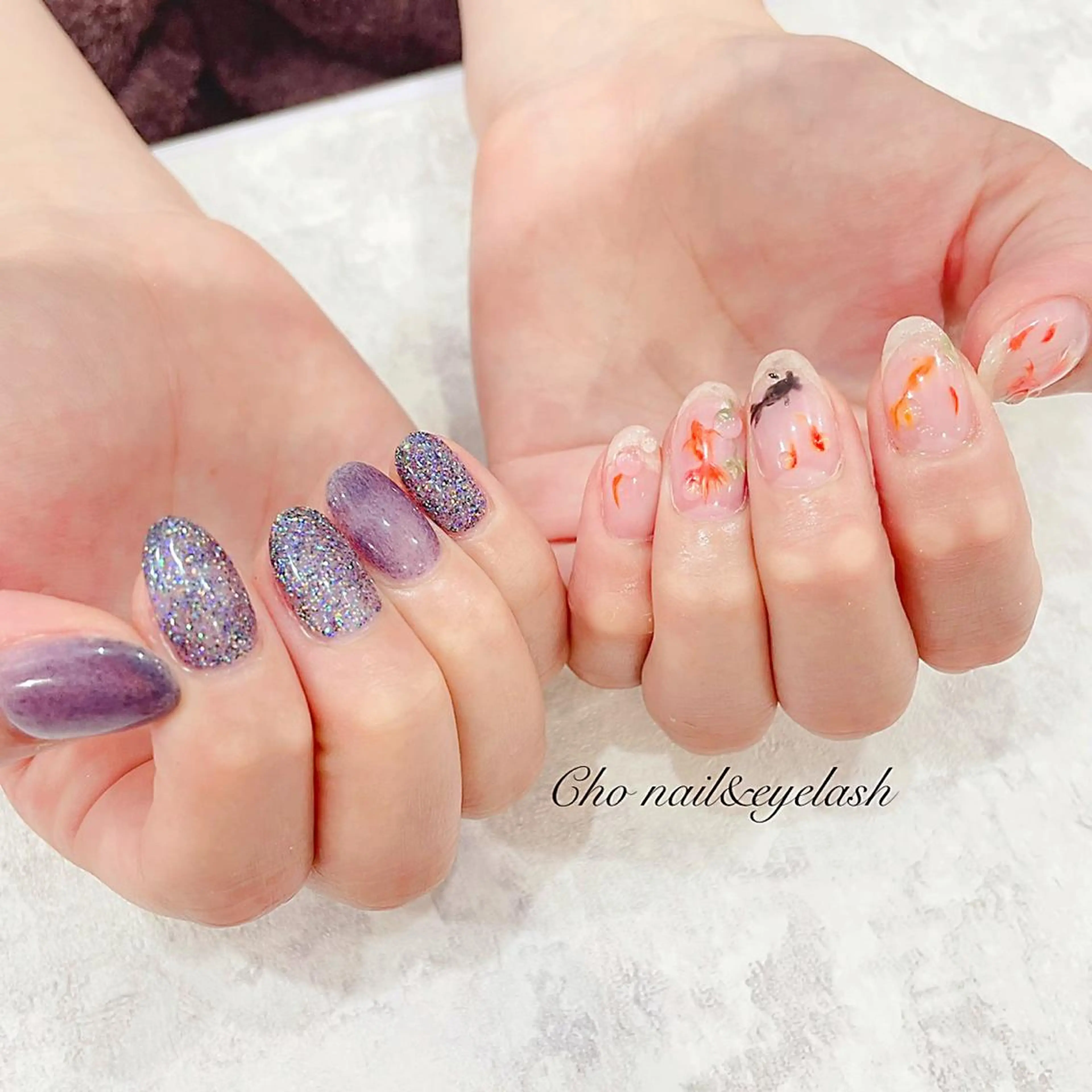 ミディアム ネイル ハンドネイル cho nailのネイルデザイン