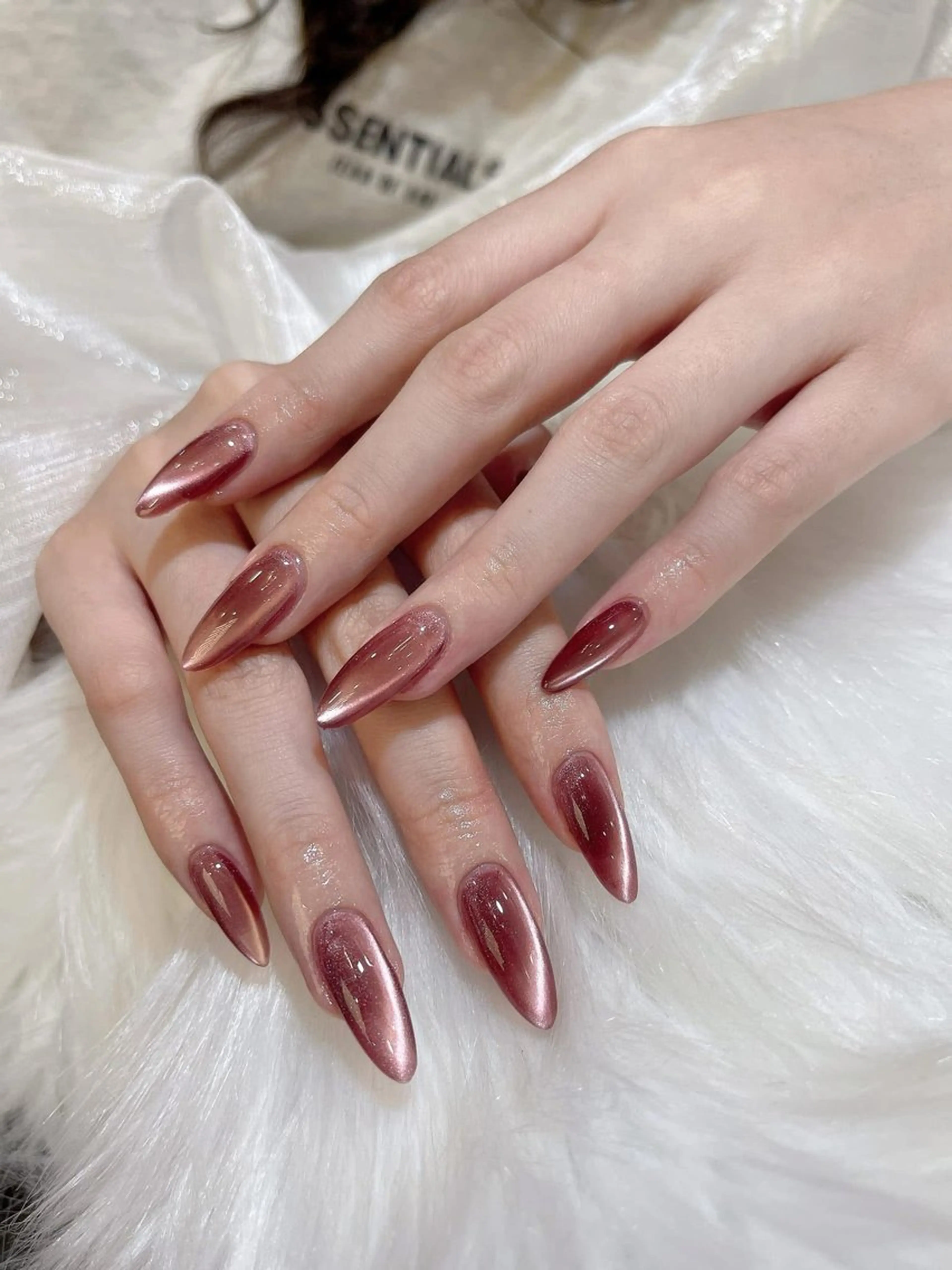 ネイル 長さ出し フレンチネイル ジェルネイル ガラスフレンチ 韓国ネイル ハンドネイル Minette nail所属・Minette nailHuongのネイルデザイン