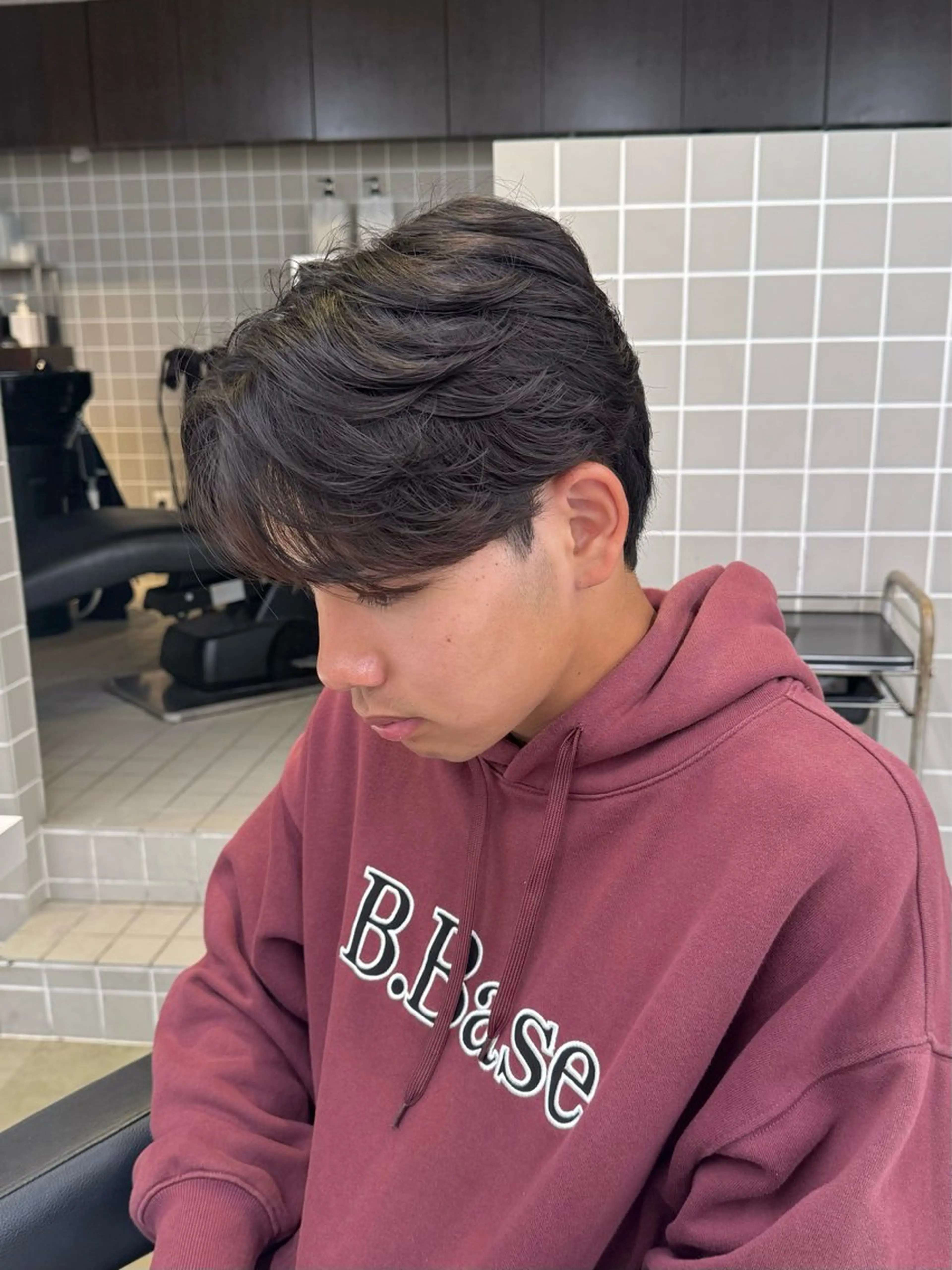 ミディアム パーマ ヘアアレンジ メンズ ミディアムパーマ フェザーパーマ メンズパーマ カット パーマ トリートメント ヘッドスパ ヘアセット 🟦メンズパーマの 達人🟦のヘアスタイル