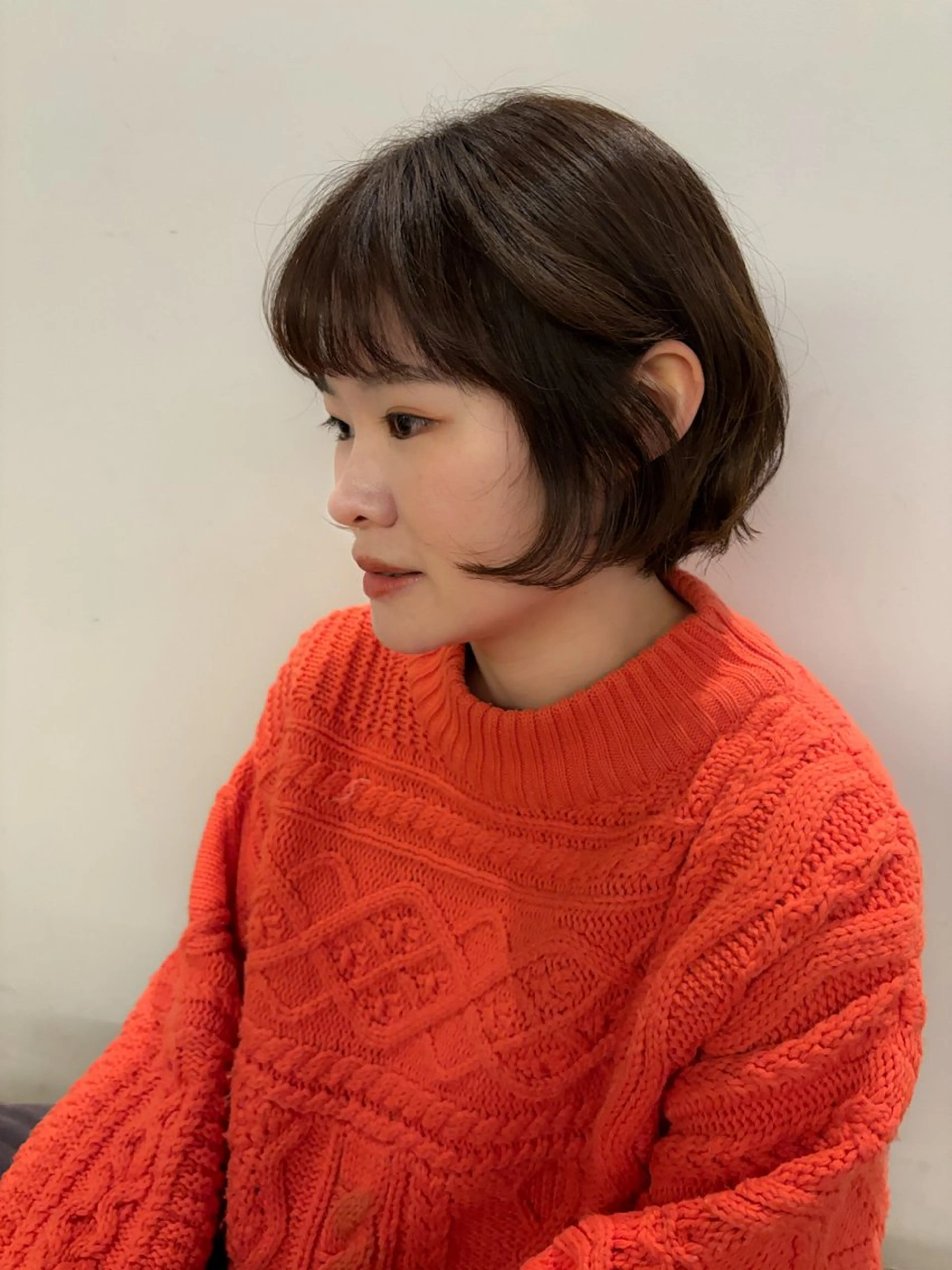 ショート パーマ ウシロダ メグミのヘアスタイル
