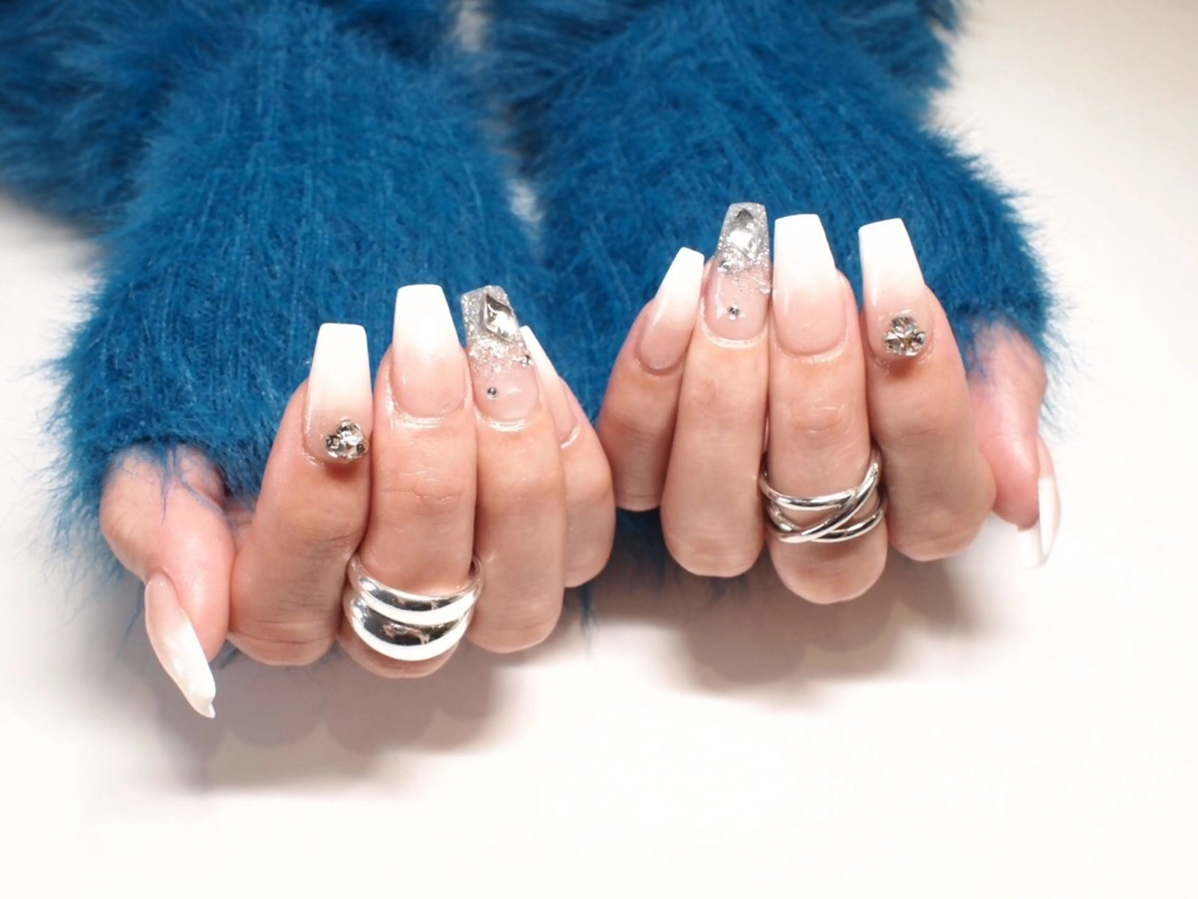 ネイル グラデーション ラメ(グリッター) ラメグラデーション スカルプネイル 【ORGAN】 nailのネイルデザイン