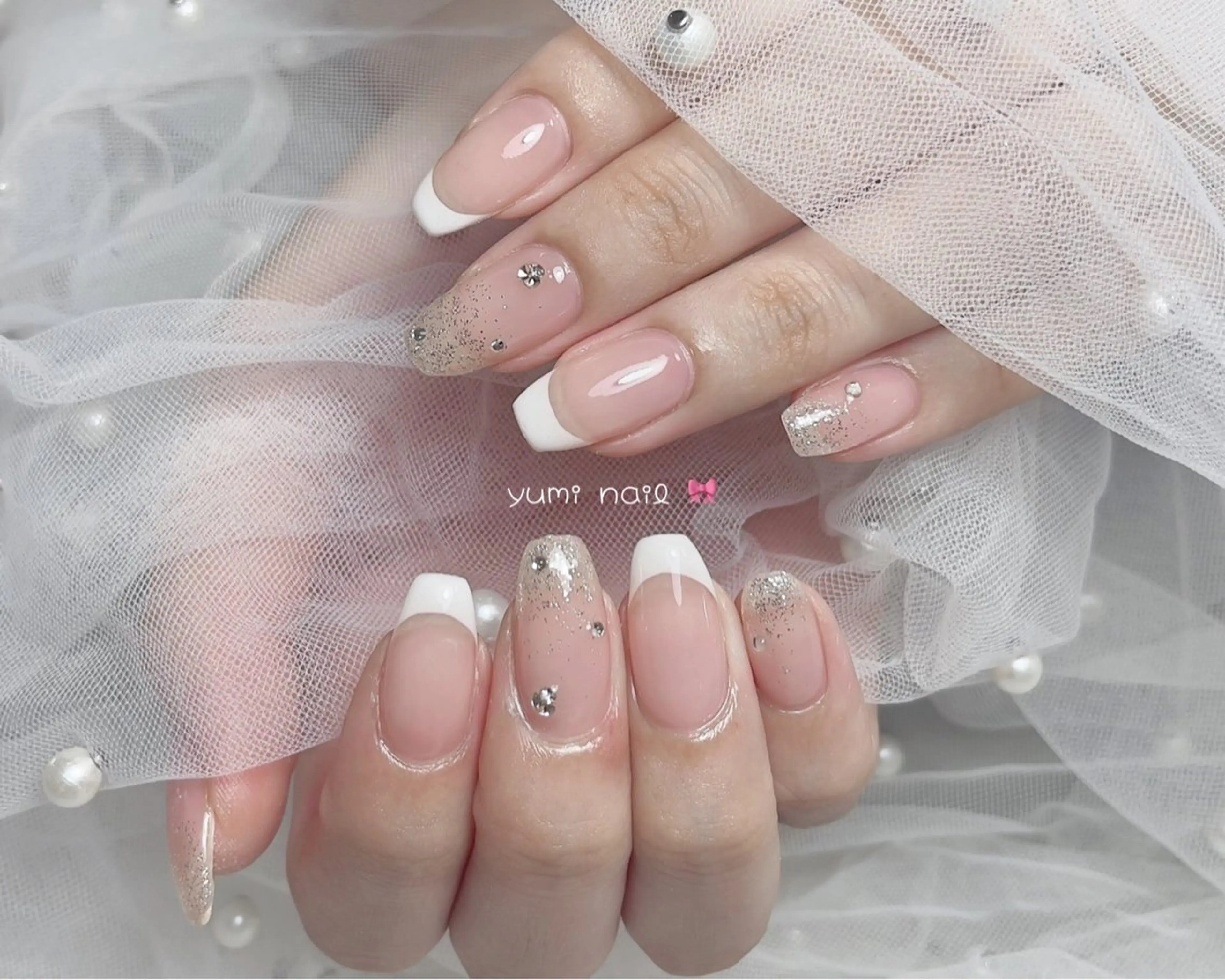 ネイル ハンドネイル 𝐲𝐮𝐦𝐢🎀 デザイン長さ出し専門のネイルデザイン