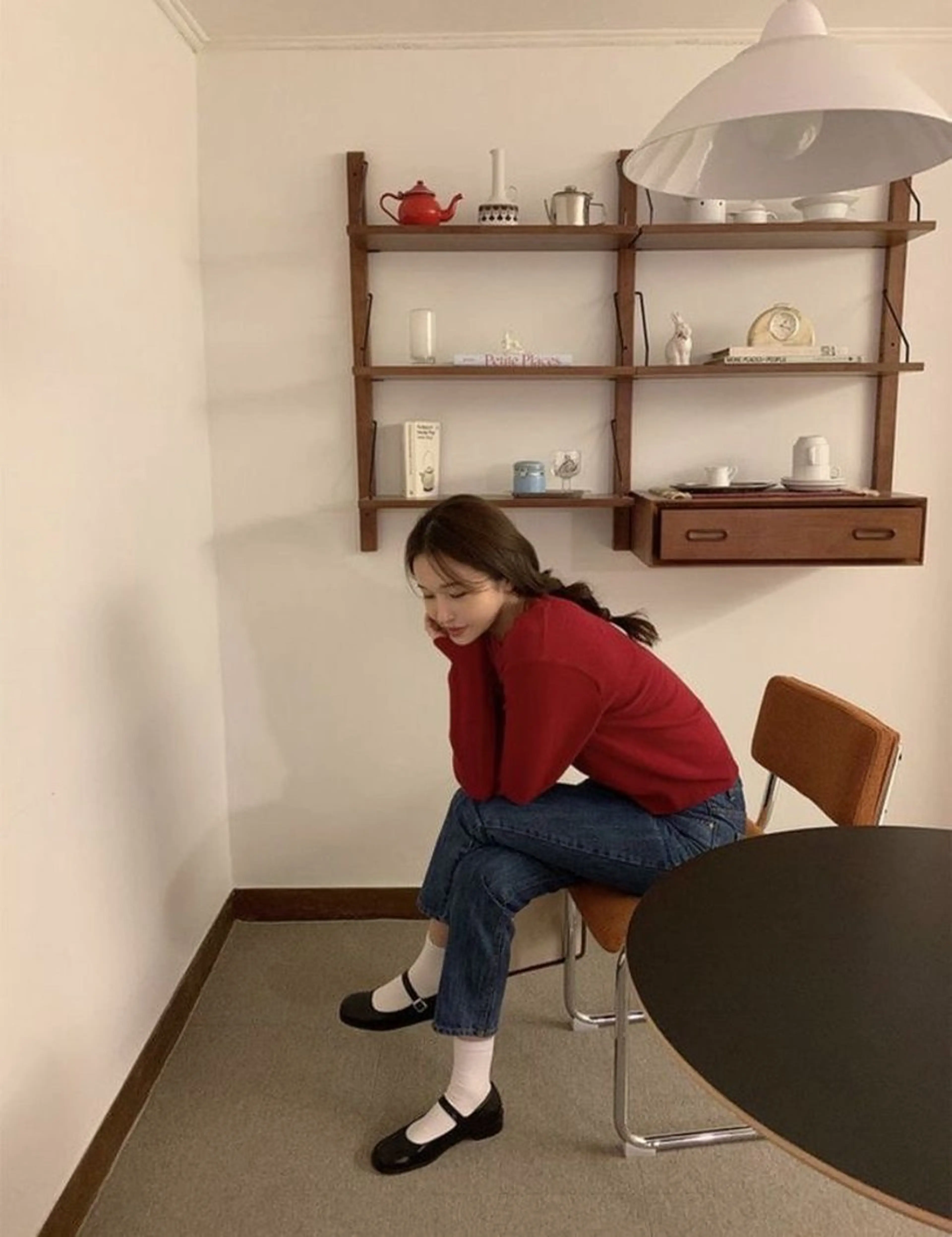 セミロング 女性らしいモテヘア 韓国ヘアhikariのヘアスタイル