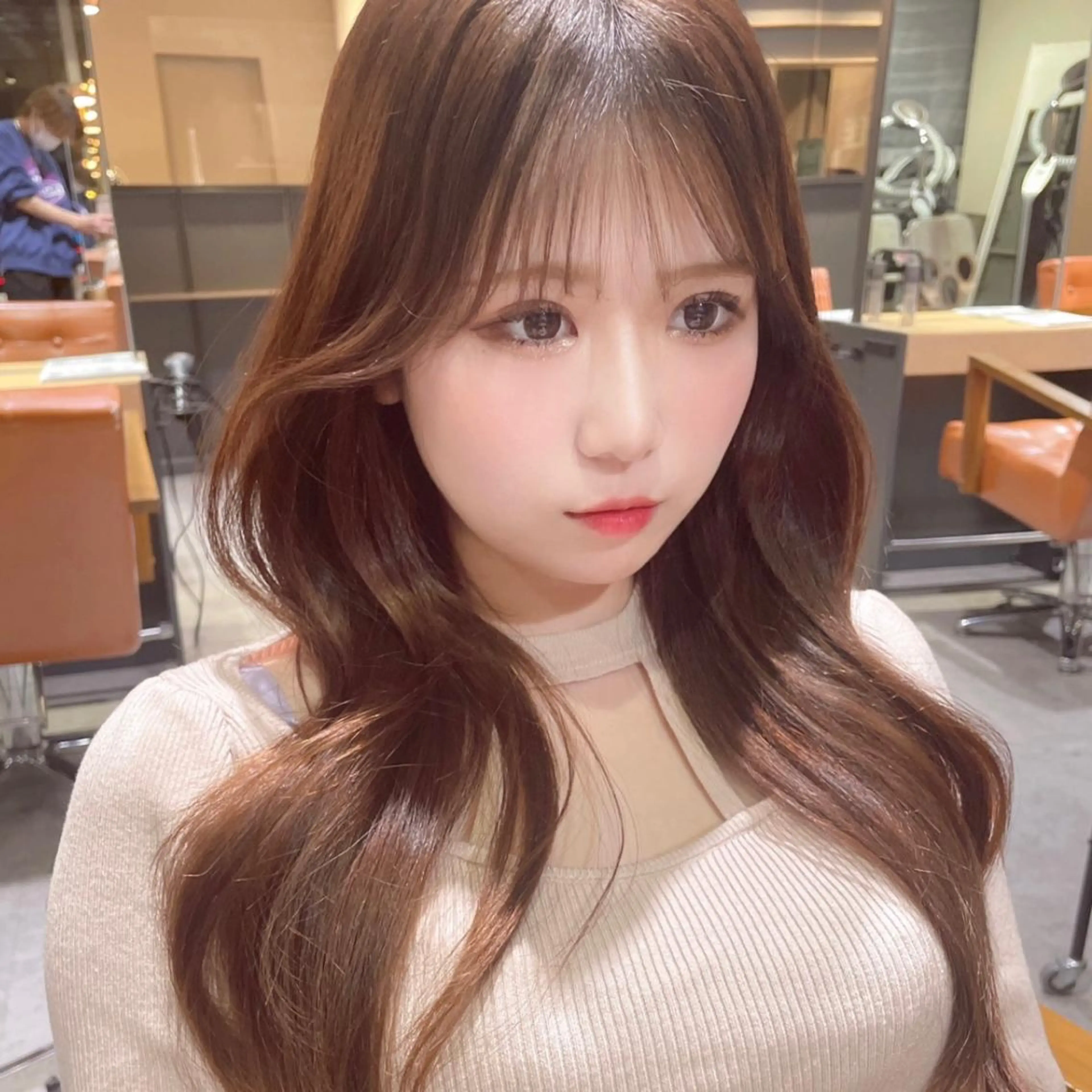 ロング 韓国風ヘア 石山 洸平のヘアスタイル