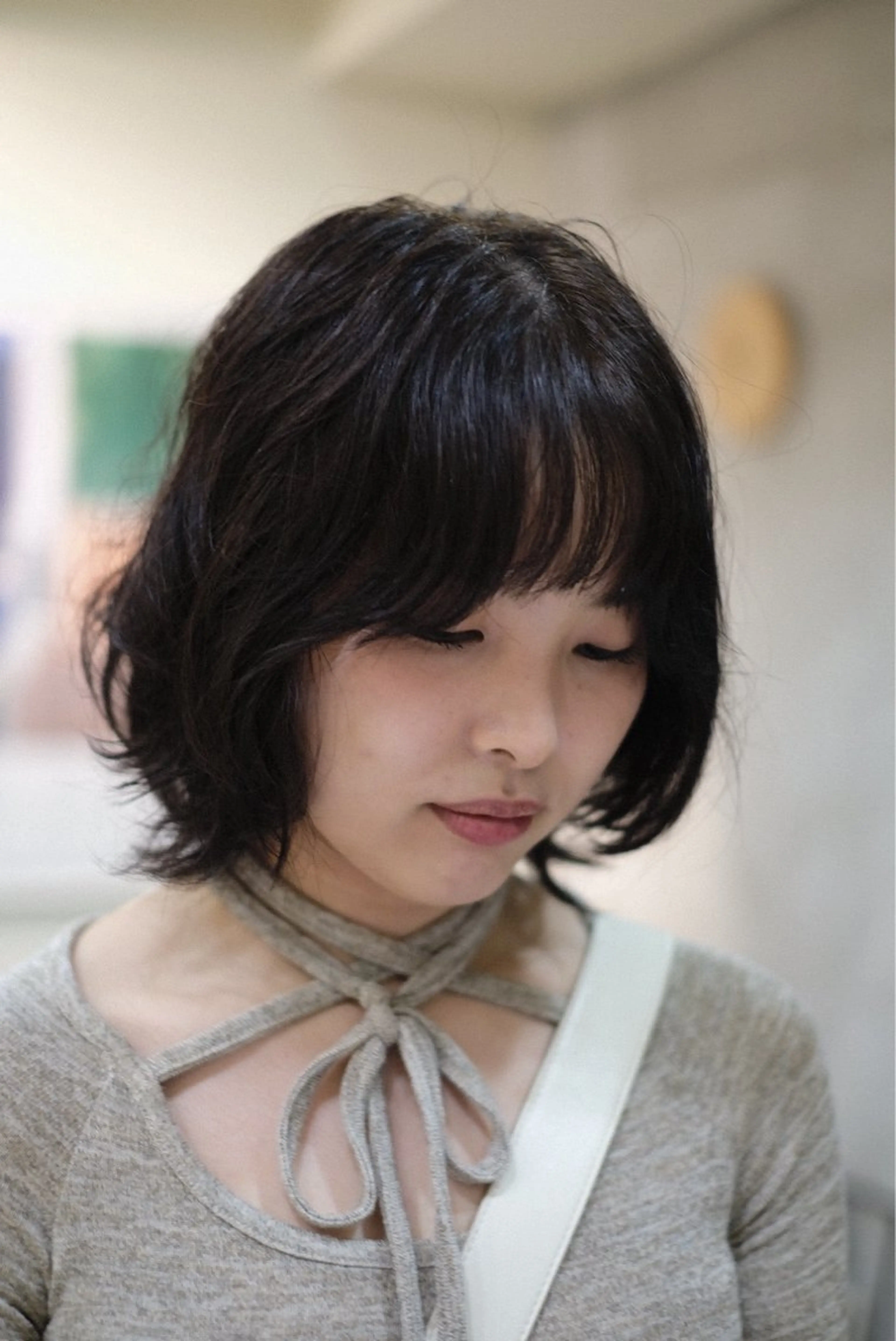 ラフなパーマの写真