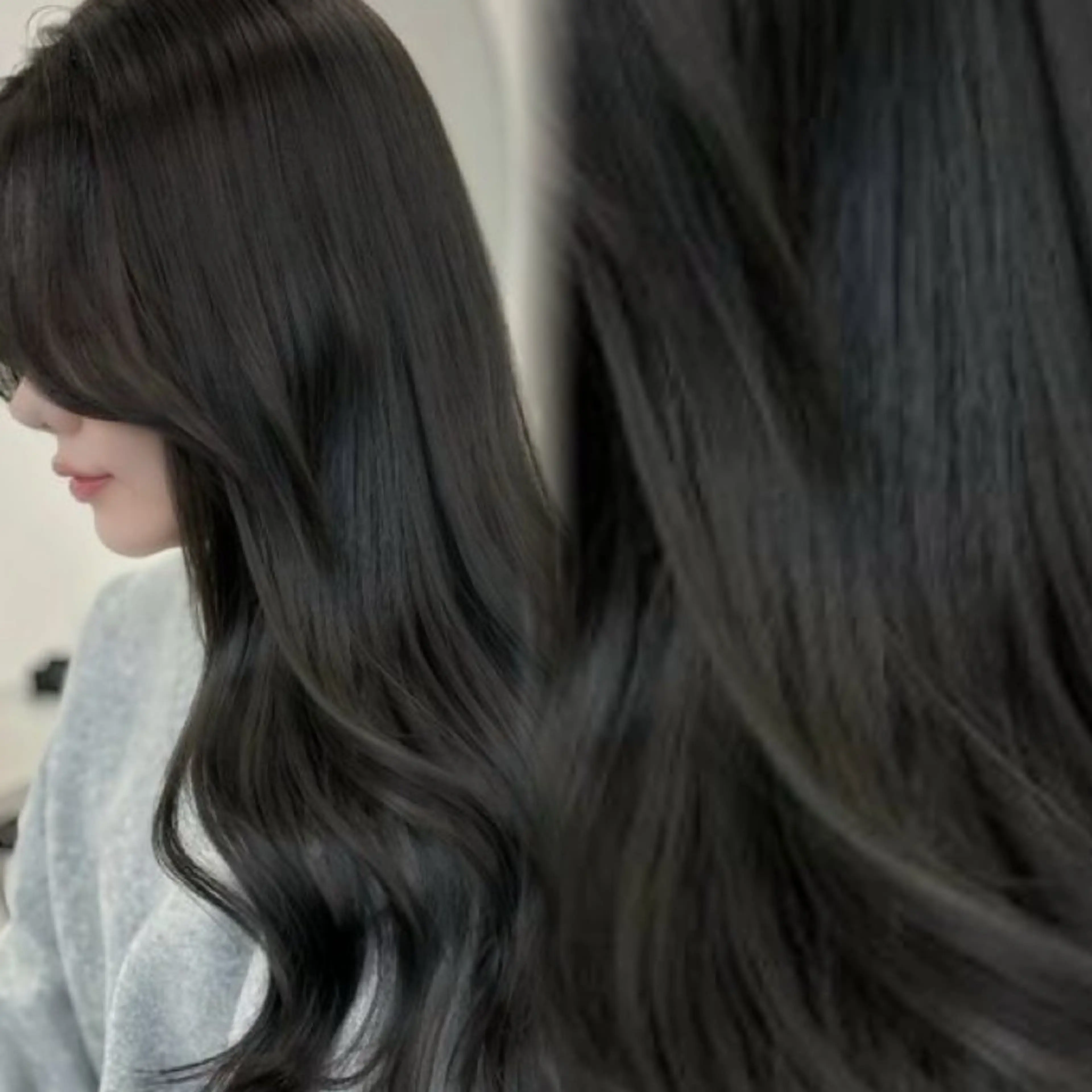 ロング カラー カット ヘアカラー トリートメント 銀座/韓国レイヤー髪 質改善/RYUのヘアスタイル