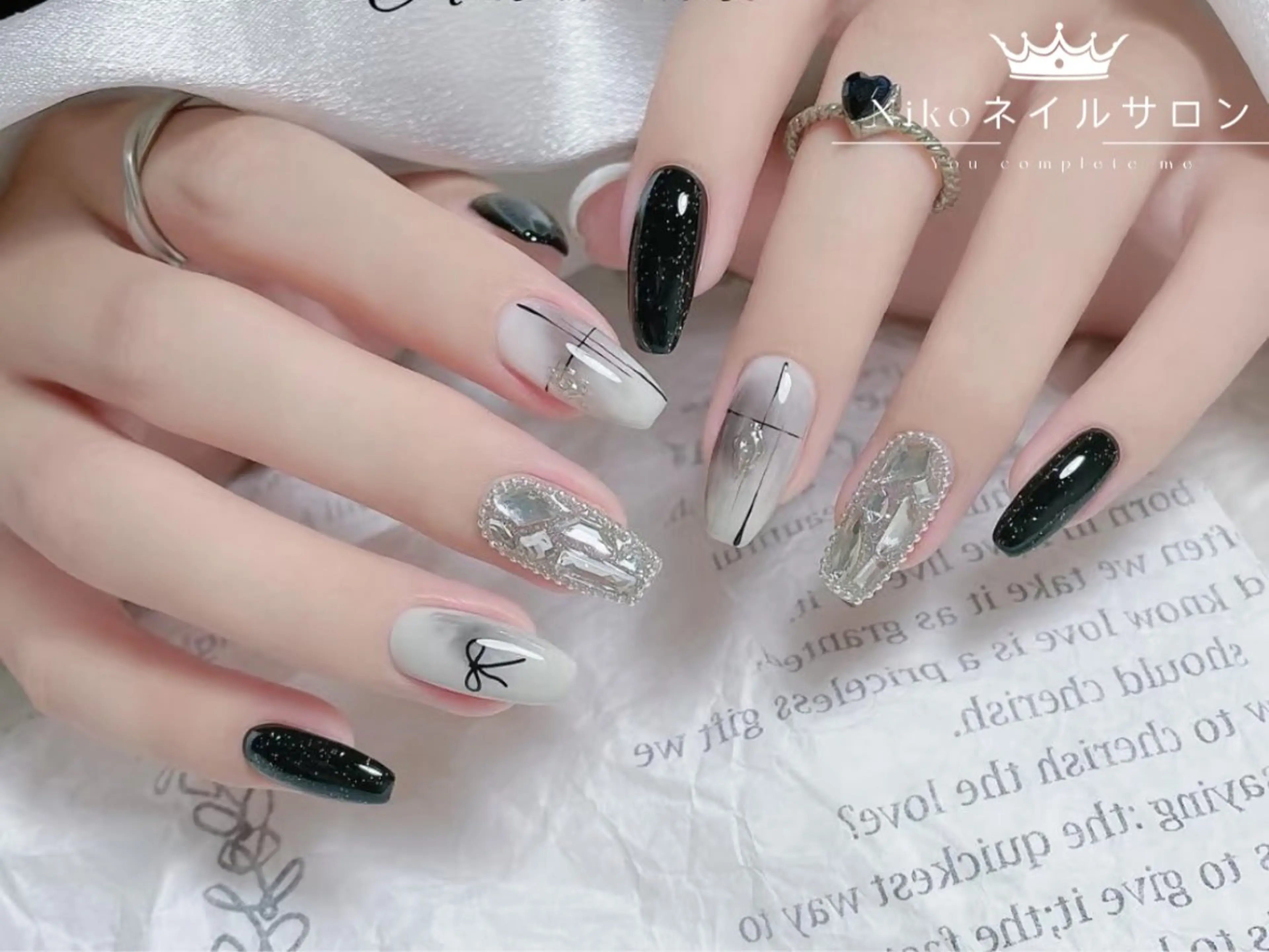 ネイル チークネイル フットネイル フレンチネイル ジェルネイル ガラスフレンチ Nikosalon rikoのネイルデザイン