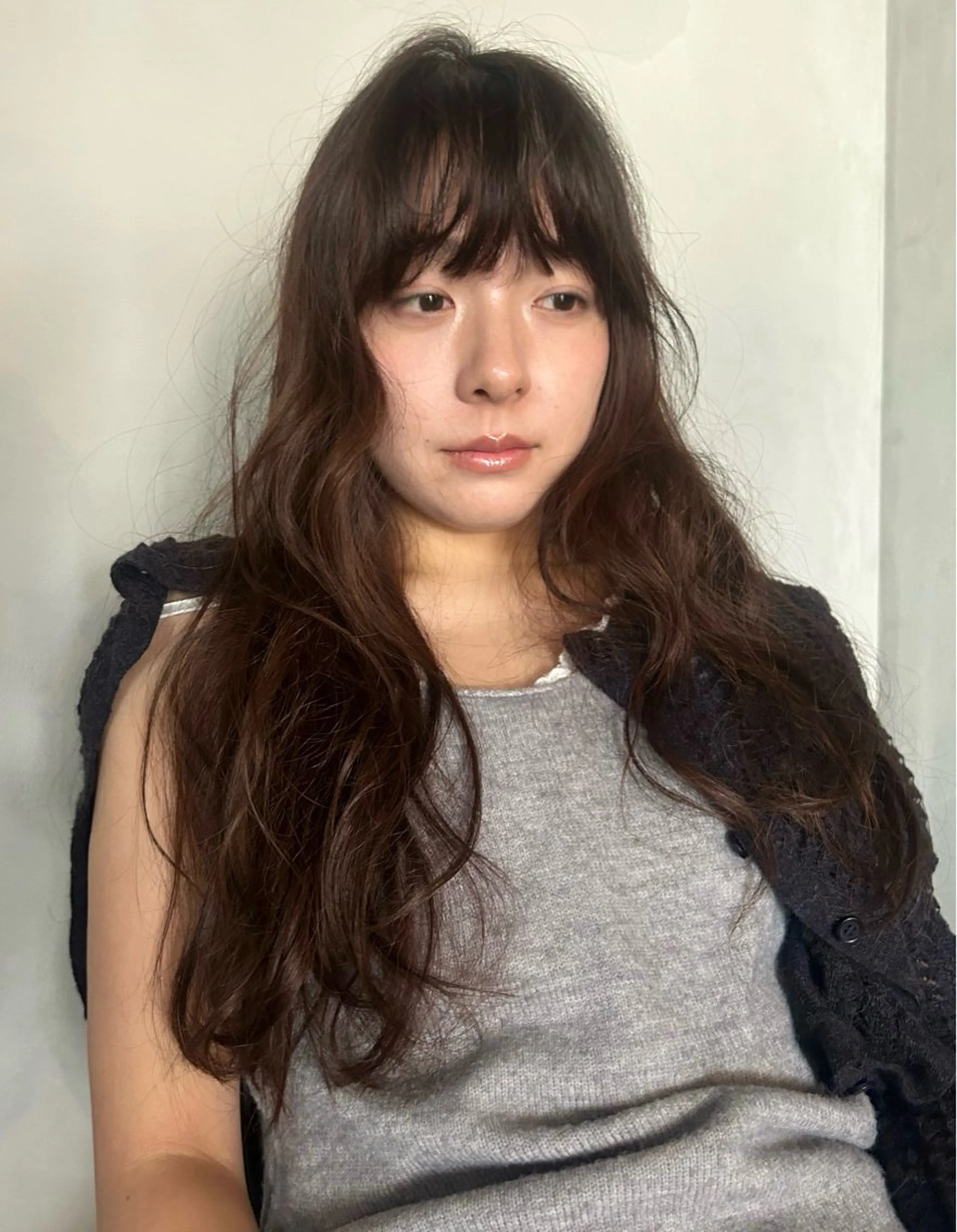 ロング パーマ カット パーマ トリートメント 石原 実のヘアスタイル