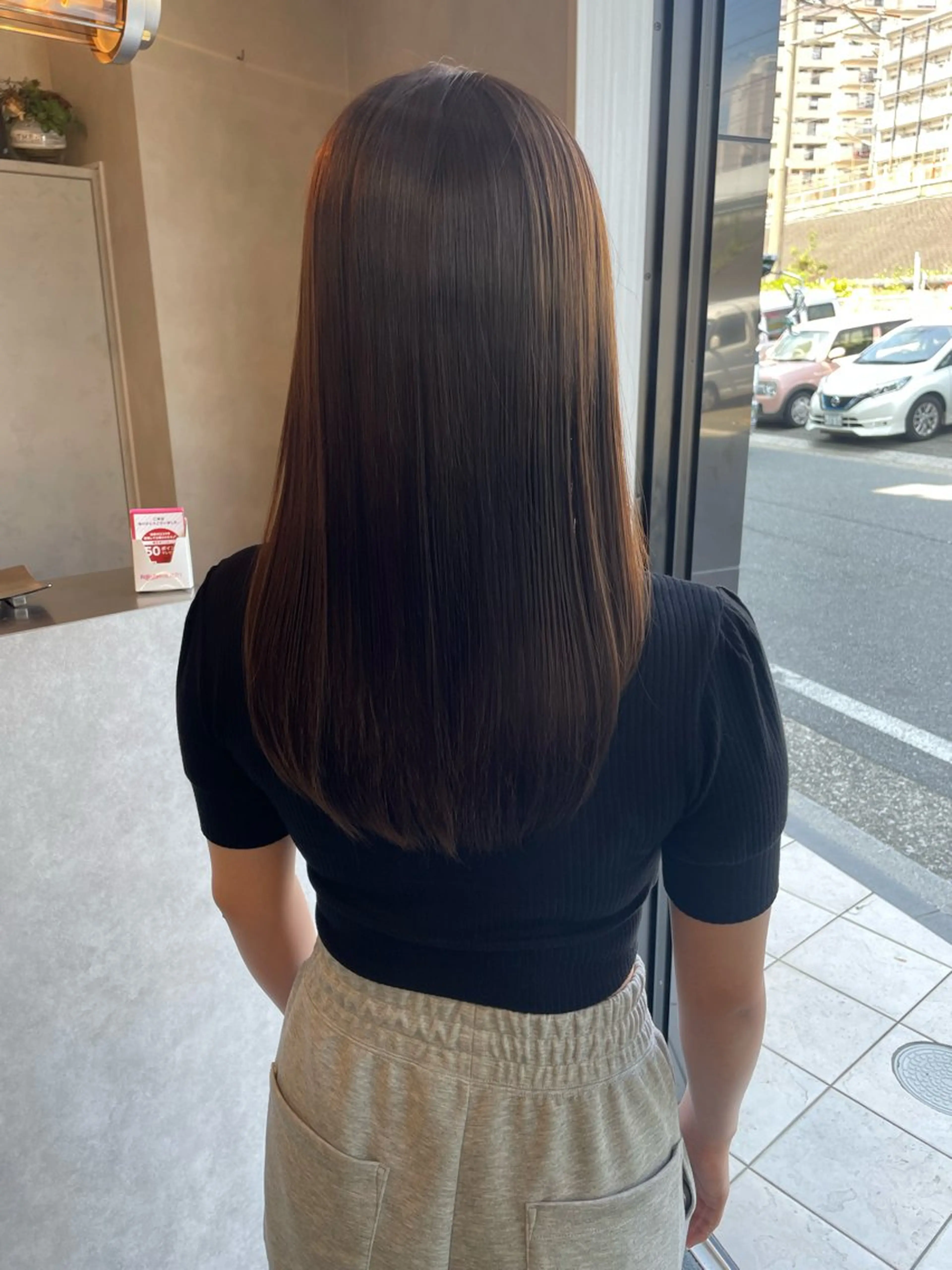 セミロング 【髪質改善】 【酸性ストレート】のヘアスタイル