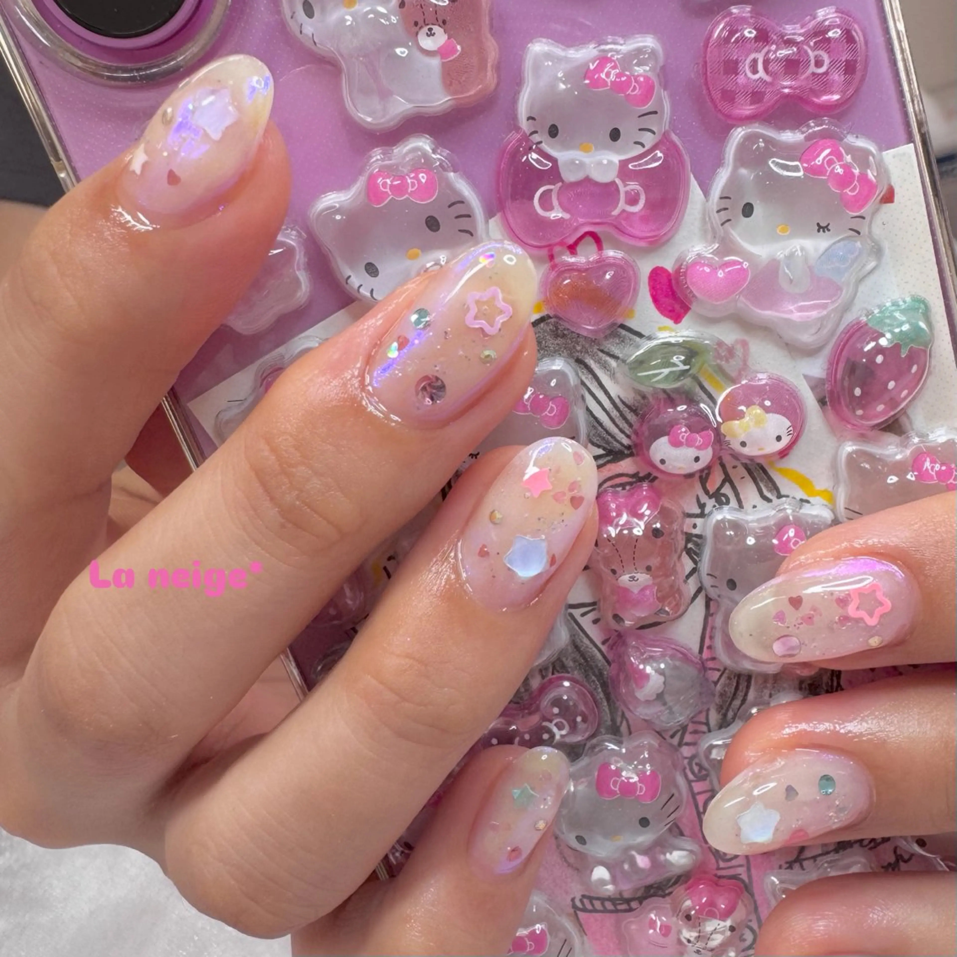 ネイル ハンドネイル La neige* yuki 🥯🍑のネイルデザイン