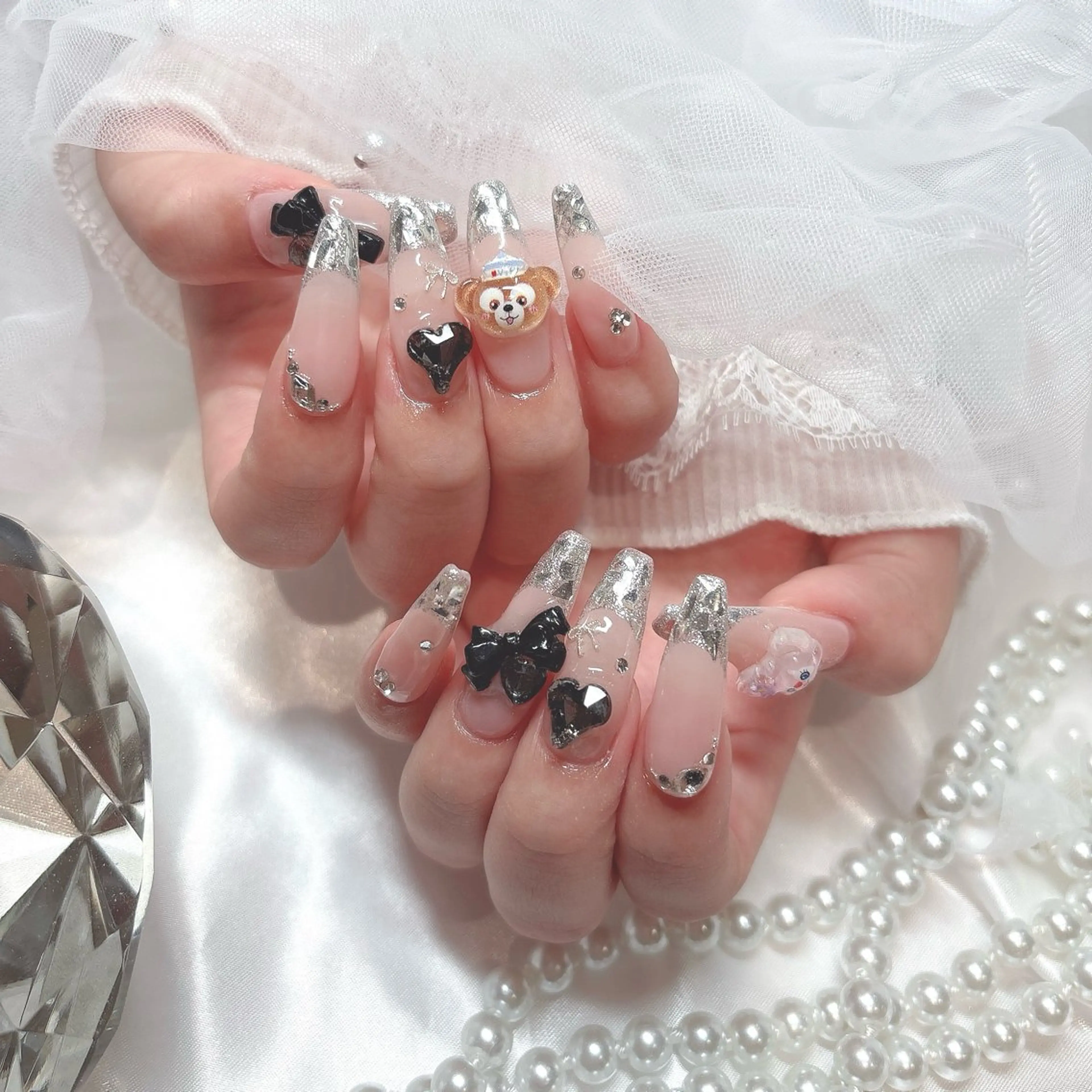 ハンド💎チップ長さだし10本+10本持ち込みデザイン（オフあり）の写真