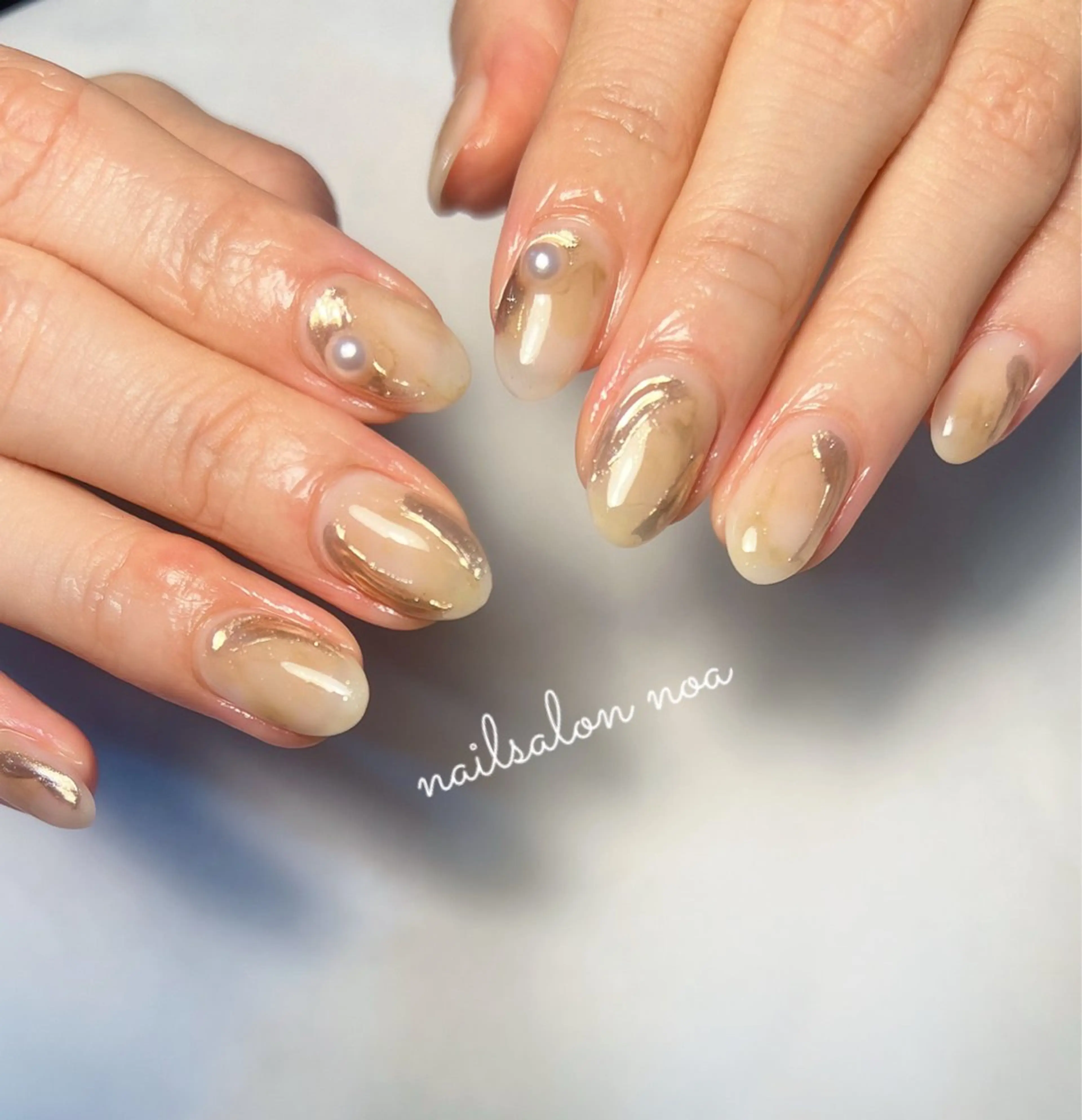 ネイル ジェルネイル ミラーネイル ニュアンスネイル パラジェル ハンドネイル noa nail所属・nailsalon noaのネイルデザイン