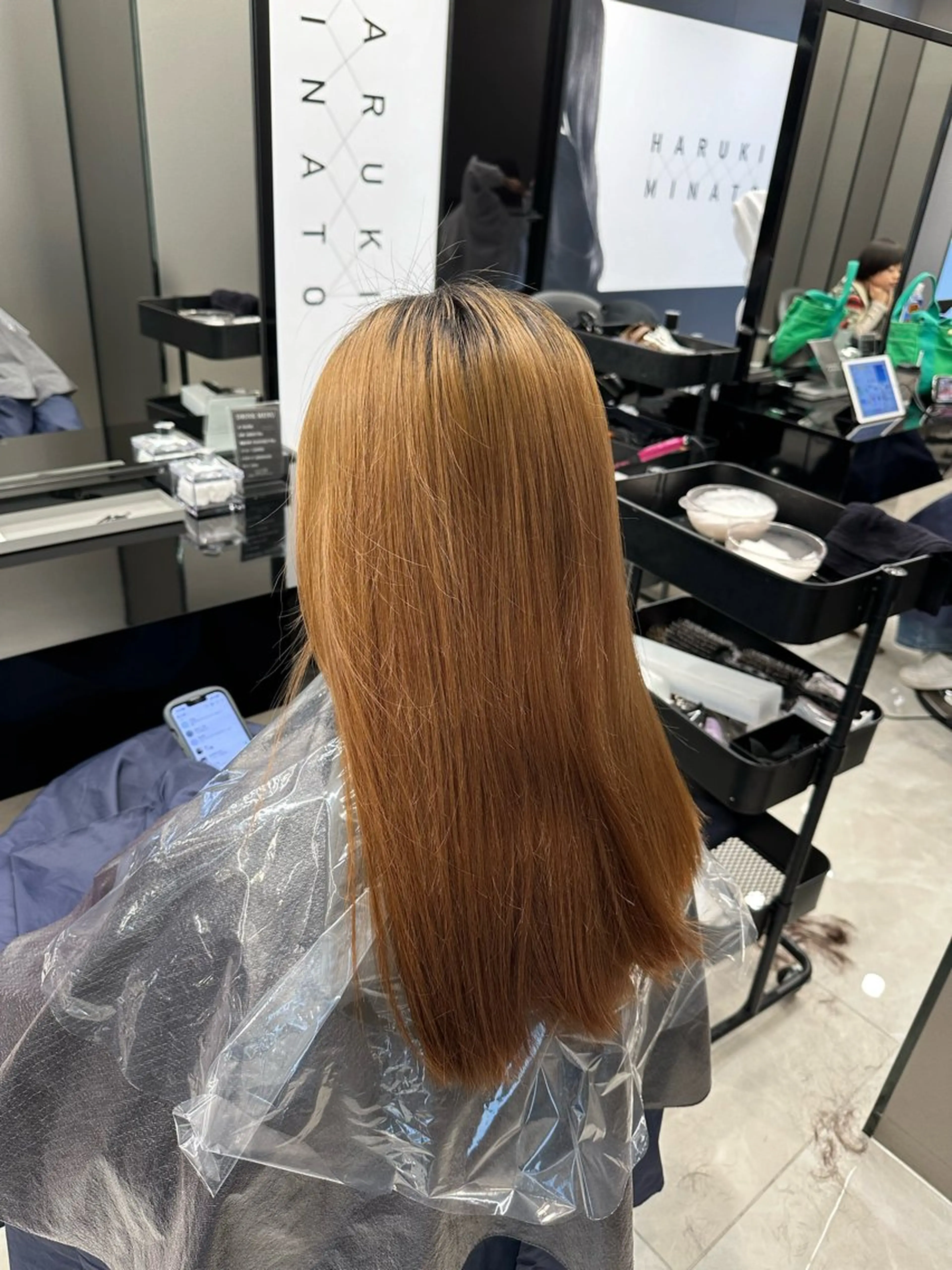 ロング カラー ブリーチ ヘアカラー HARUKI MINATO japan 仙台店所属・✨【髪質改善/縮毛 矯正】✨ゆうほのヘアスタイル