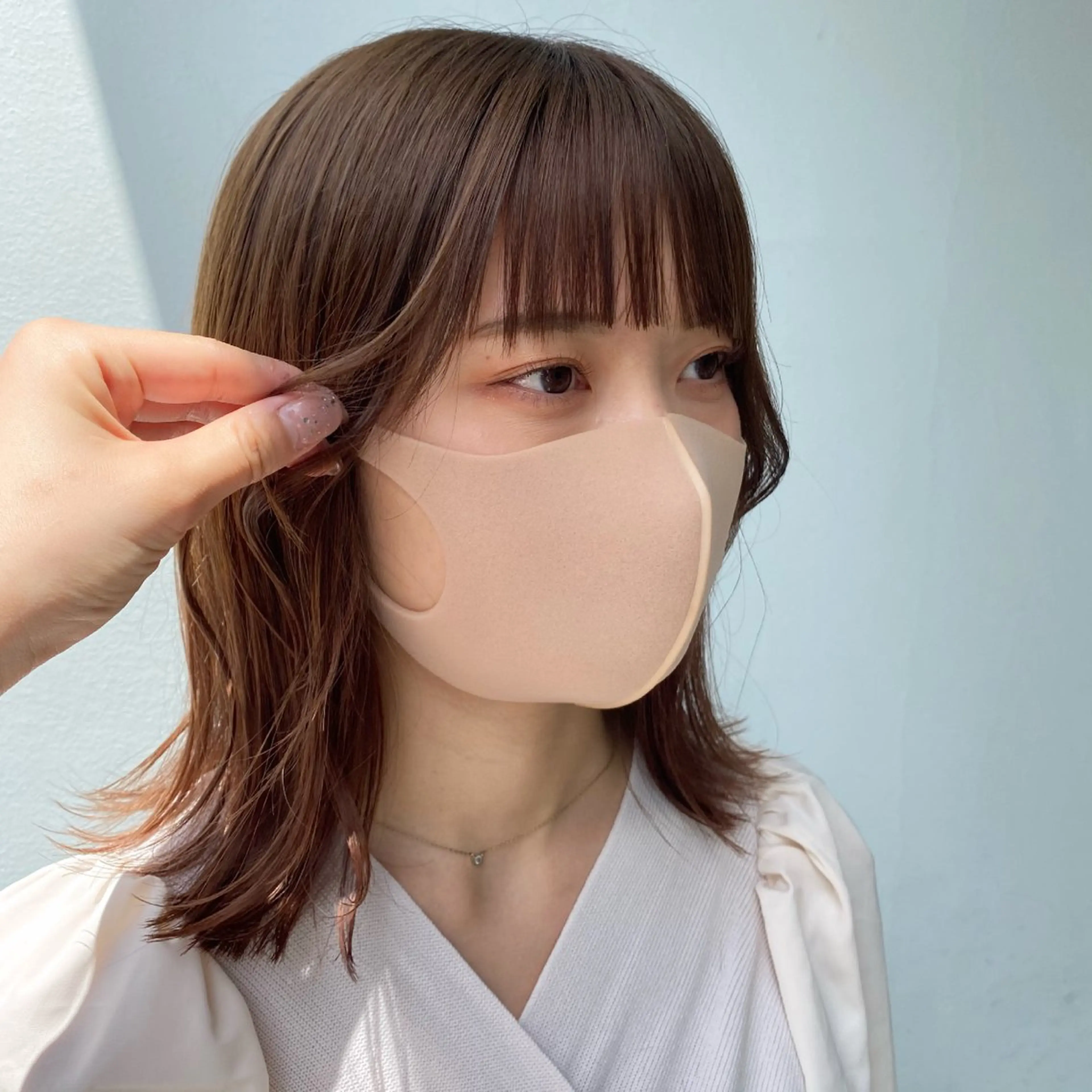 ミディアム 顔周りカット 韓国ヘア/ボブ ♡̴ kayaのヘアスタイル