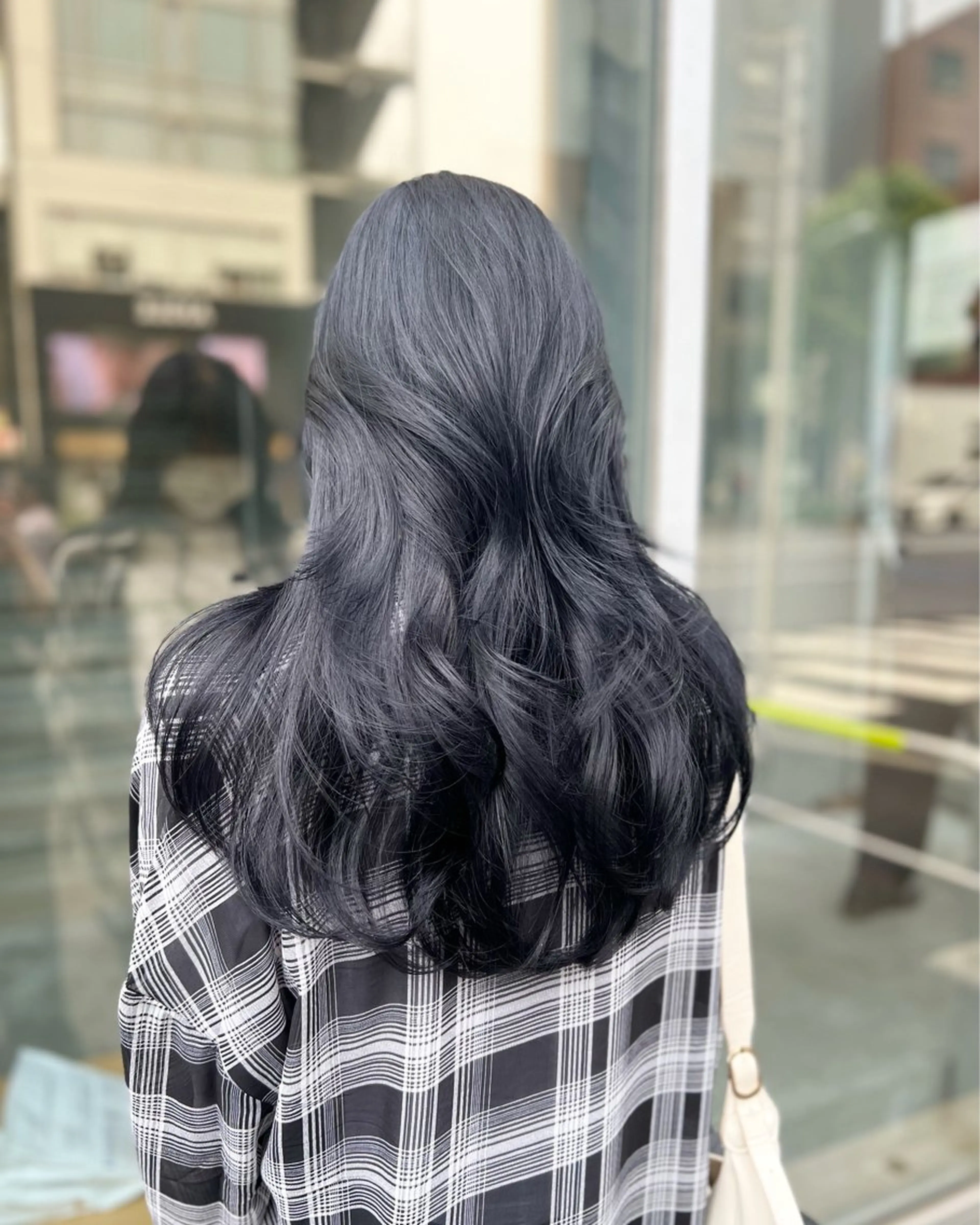 ロング カラー ヘアカラー トリートメント ヘッドスパ ヘアセット 🇨🇳中韓レイヤー 暗髪カラー🇰🇷のヘアスタイル