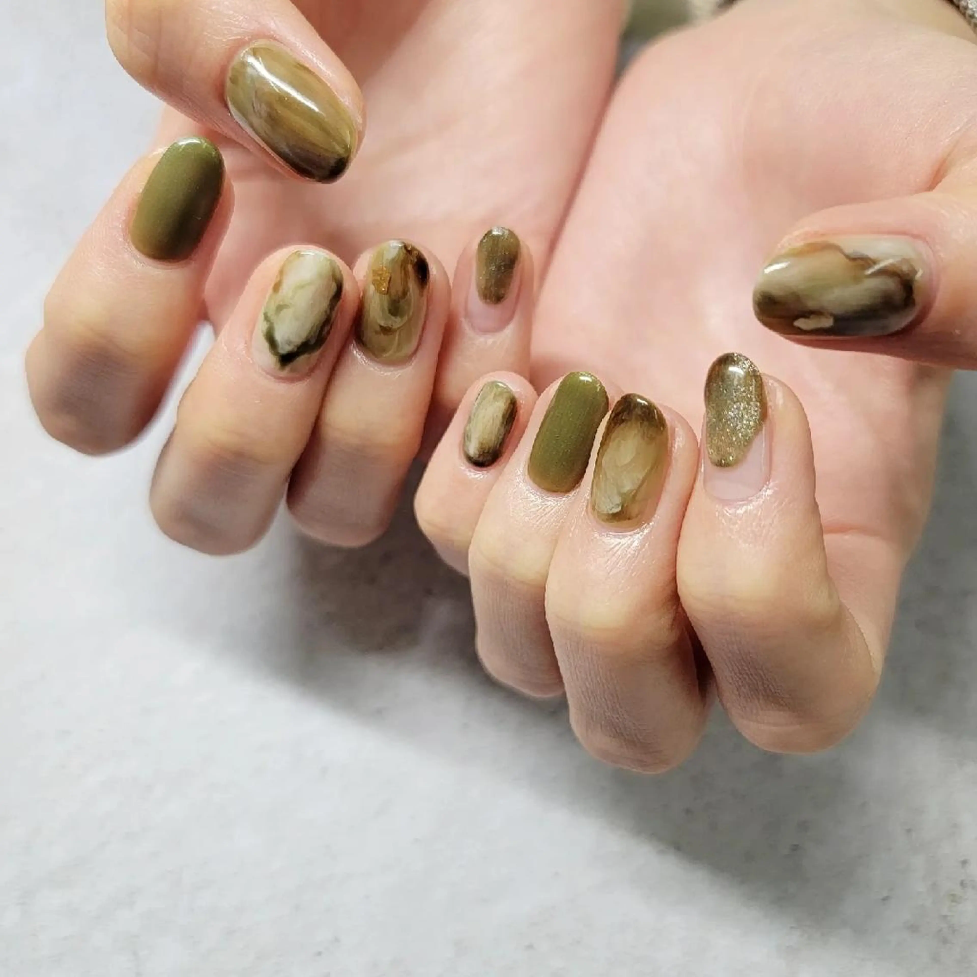 ネイル ニュアンスネイル ハンドネイル みよし市 nail salon*pomnal.co所属・Shimada Harukaのネイルデザイン