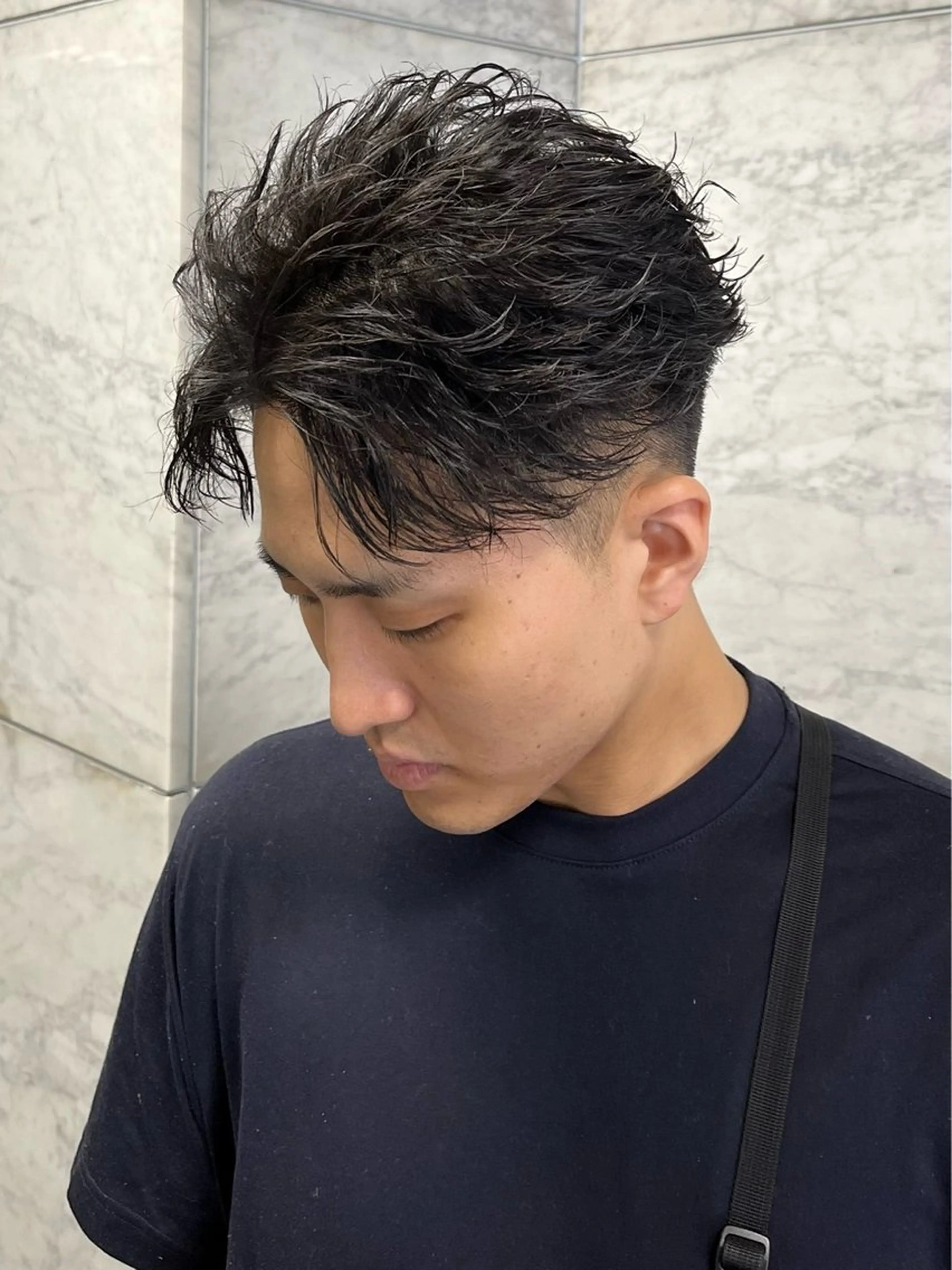 ショート パーマ メンズ 井上 光/メンズ/ パーマ/京都駅のヘアスタイル