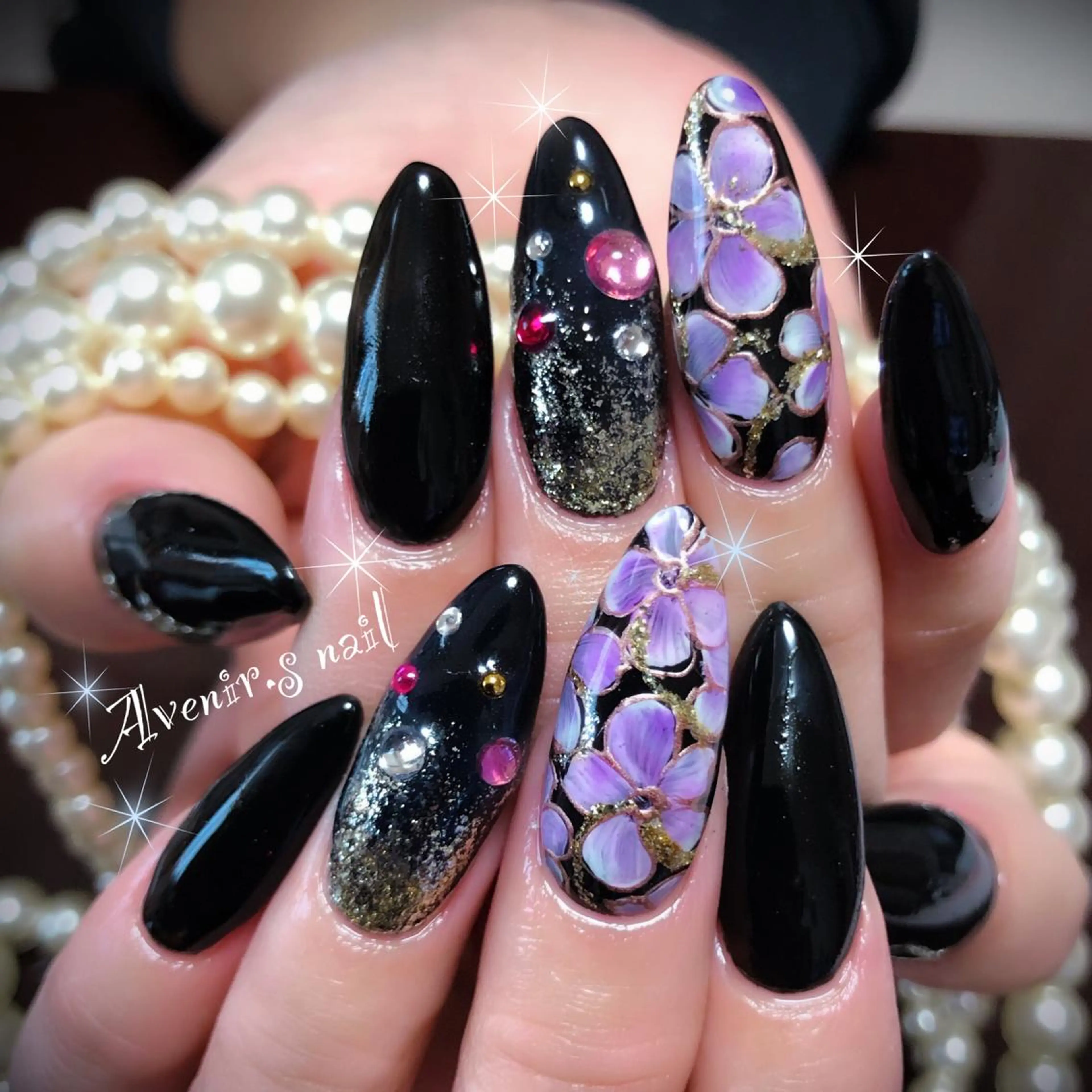 ネイル ラメ(グリッター) Home Salon Avenir.のネイルデザイン