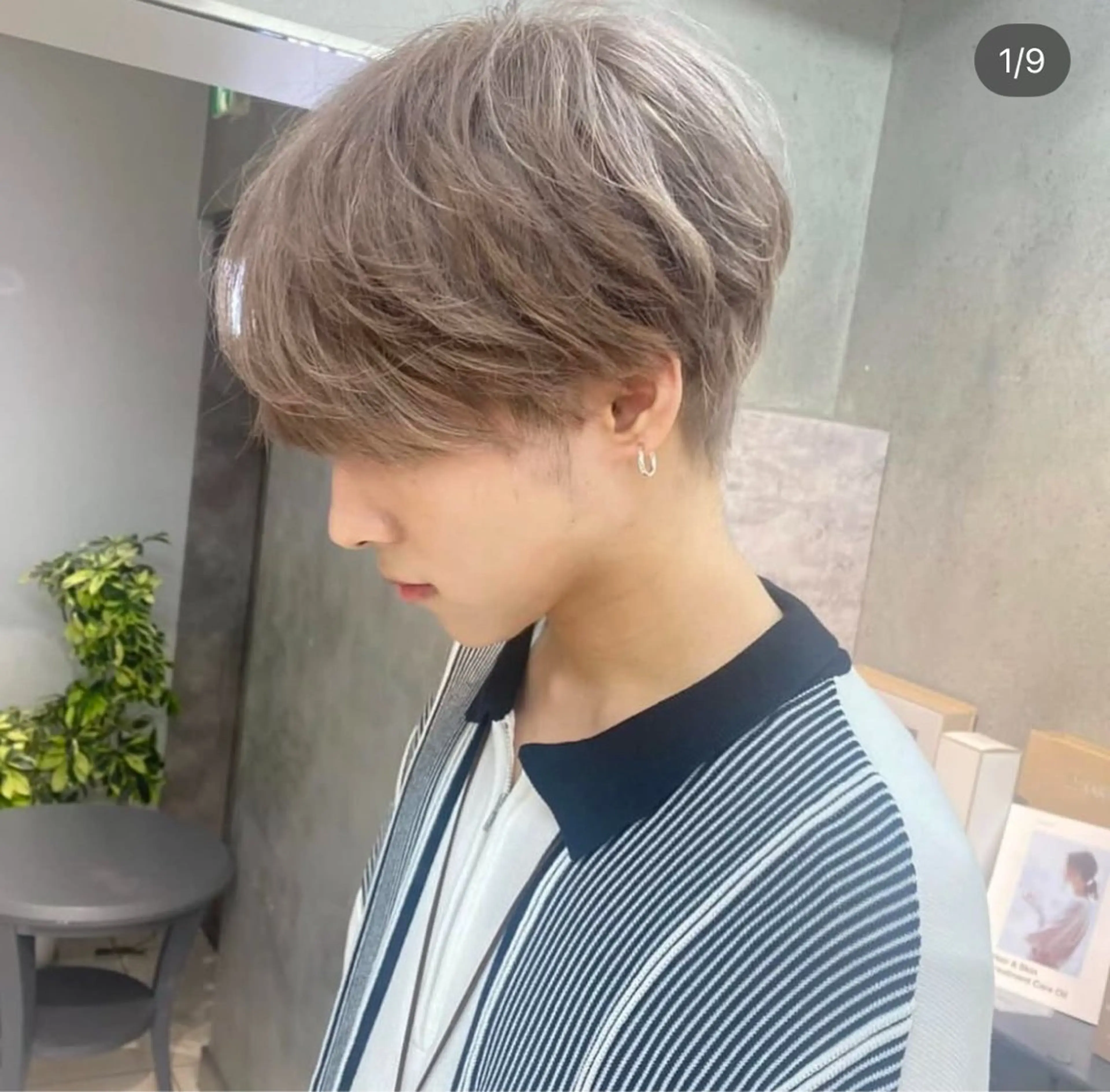 ショート カラー ヘアアレンジ メンズ カット ボブ/透明感ベージュ 🫧クルミ🌟のヘアスタイル