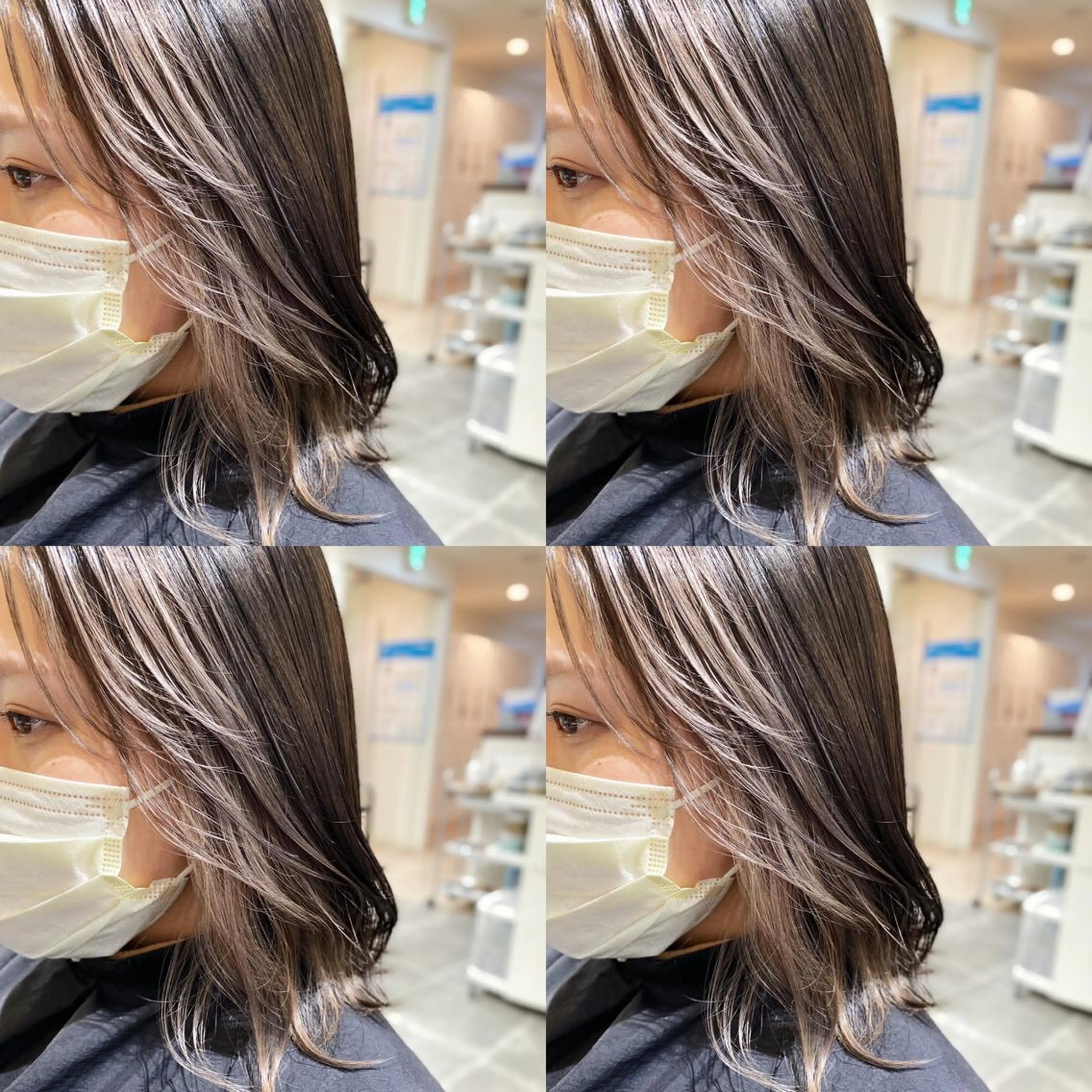 ミディアム カラー ヘアアレンジ インナーカラー カット ヘアカラー トリートメント 竹内啓太 ボブのヘアスタイル