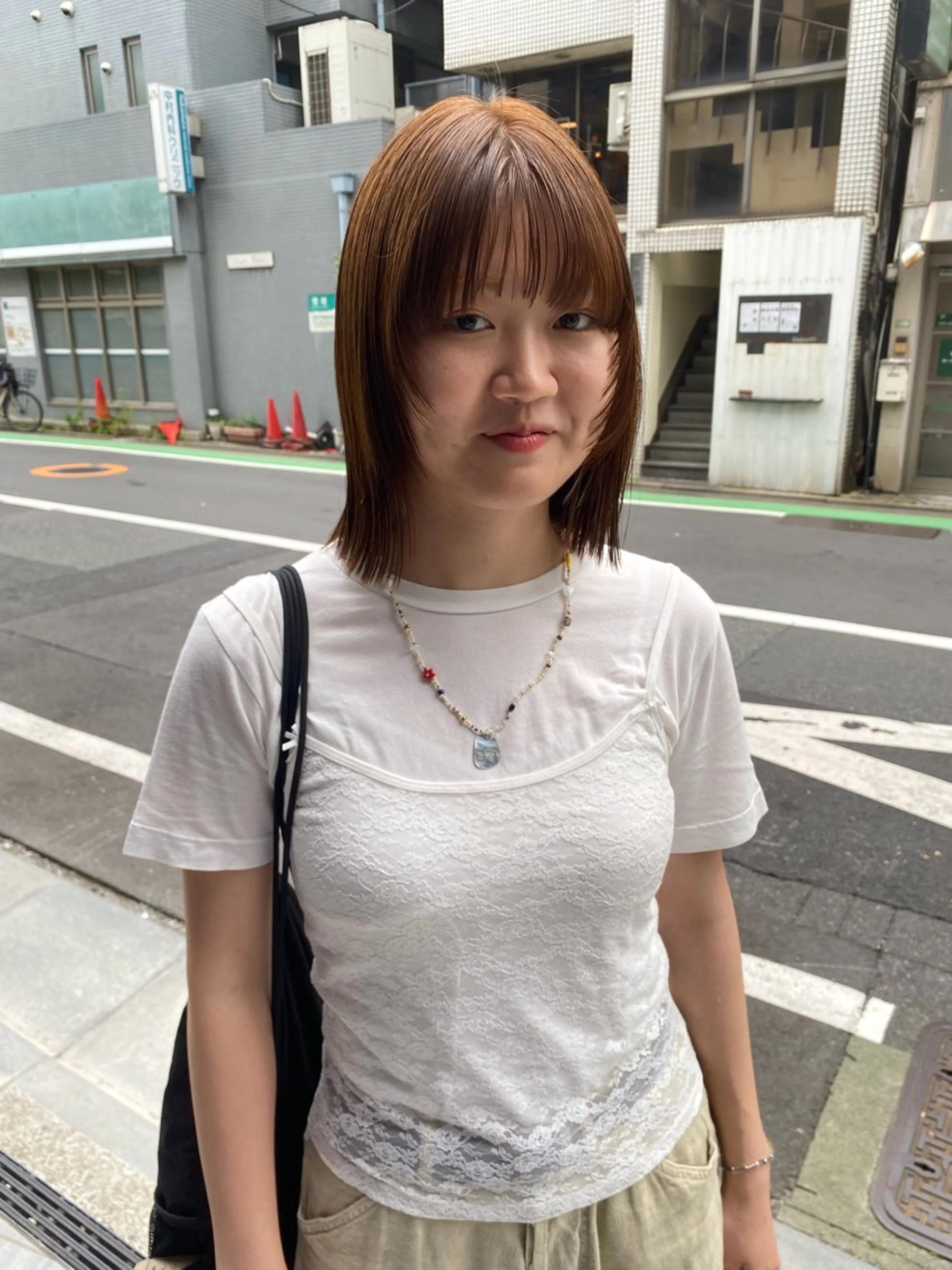 ミディアム カラー ヘアカラー 室谷 侑奈のヘアスタイル