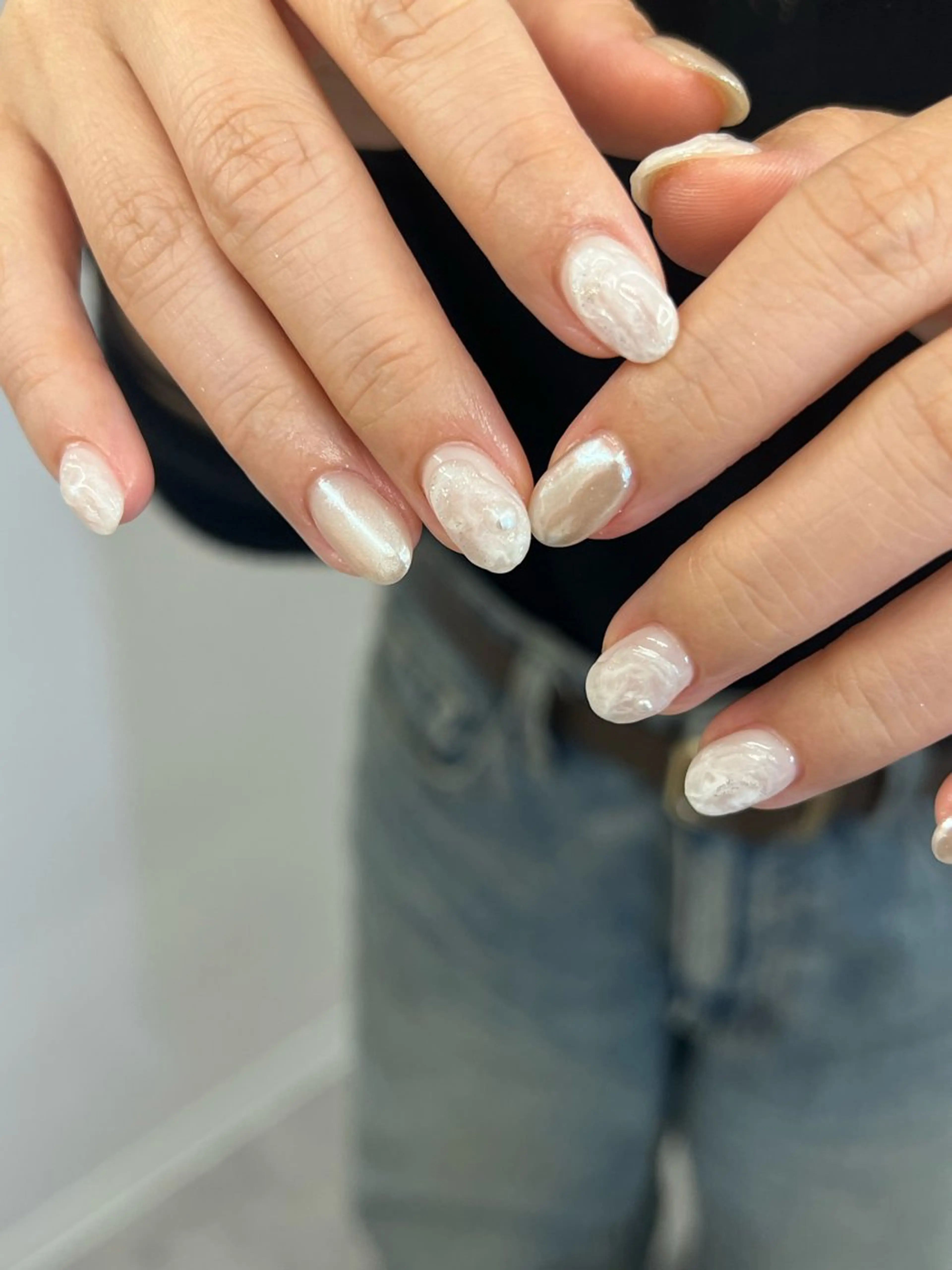 ネイル オーロラネイル ジェルネイル マグネットネイル ニュアンスネイル パラジェル ハンドネイル ハンドケア Bana_ Nailのネイルデザイン