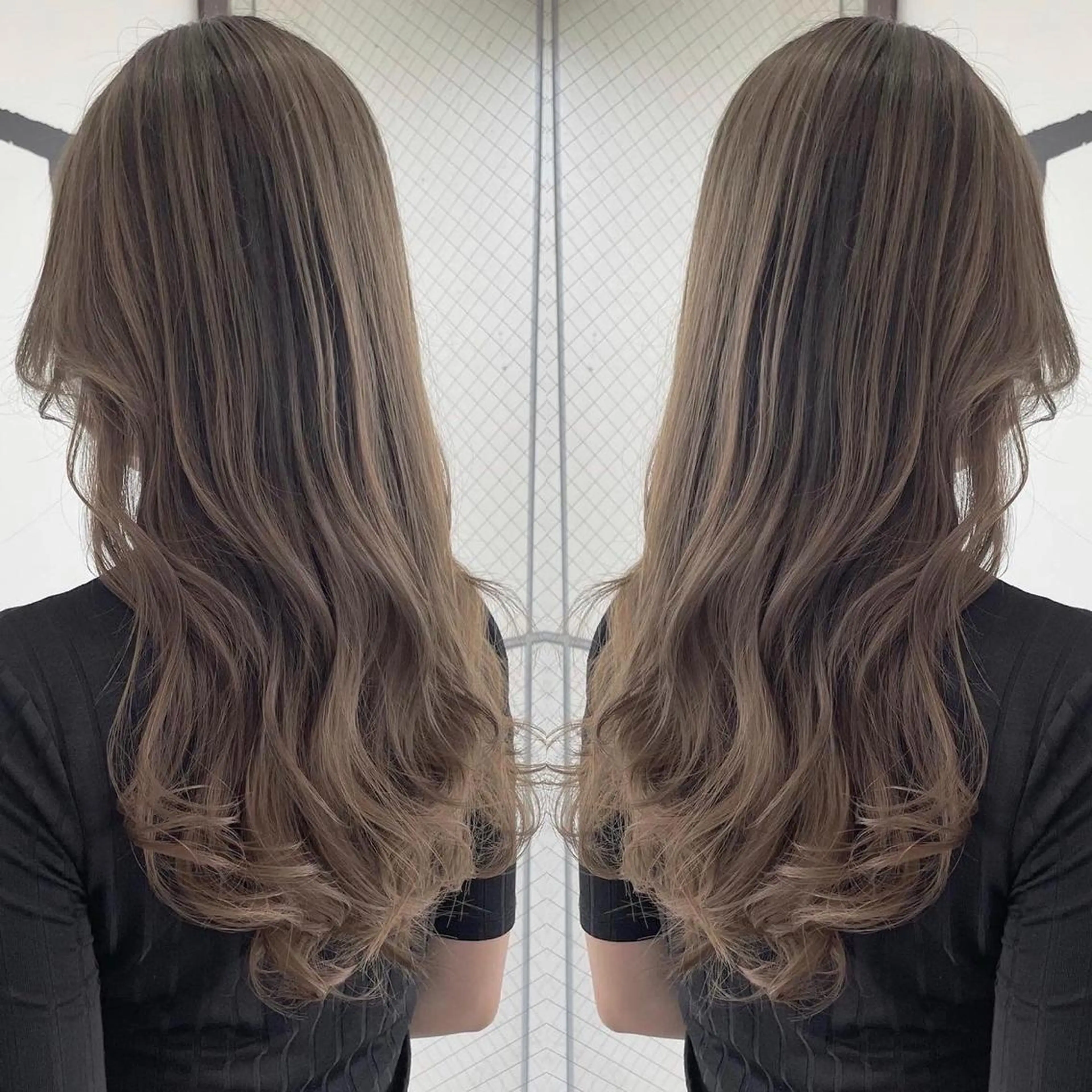 ロング カラー アッシュ ベージュカラー ミルキーベージュ 外国人風カラー レイヤーカット ヘアカラー トリートメント 河合秀明/ショート /ボブ/レイヤーのヘアスタイル