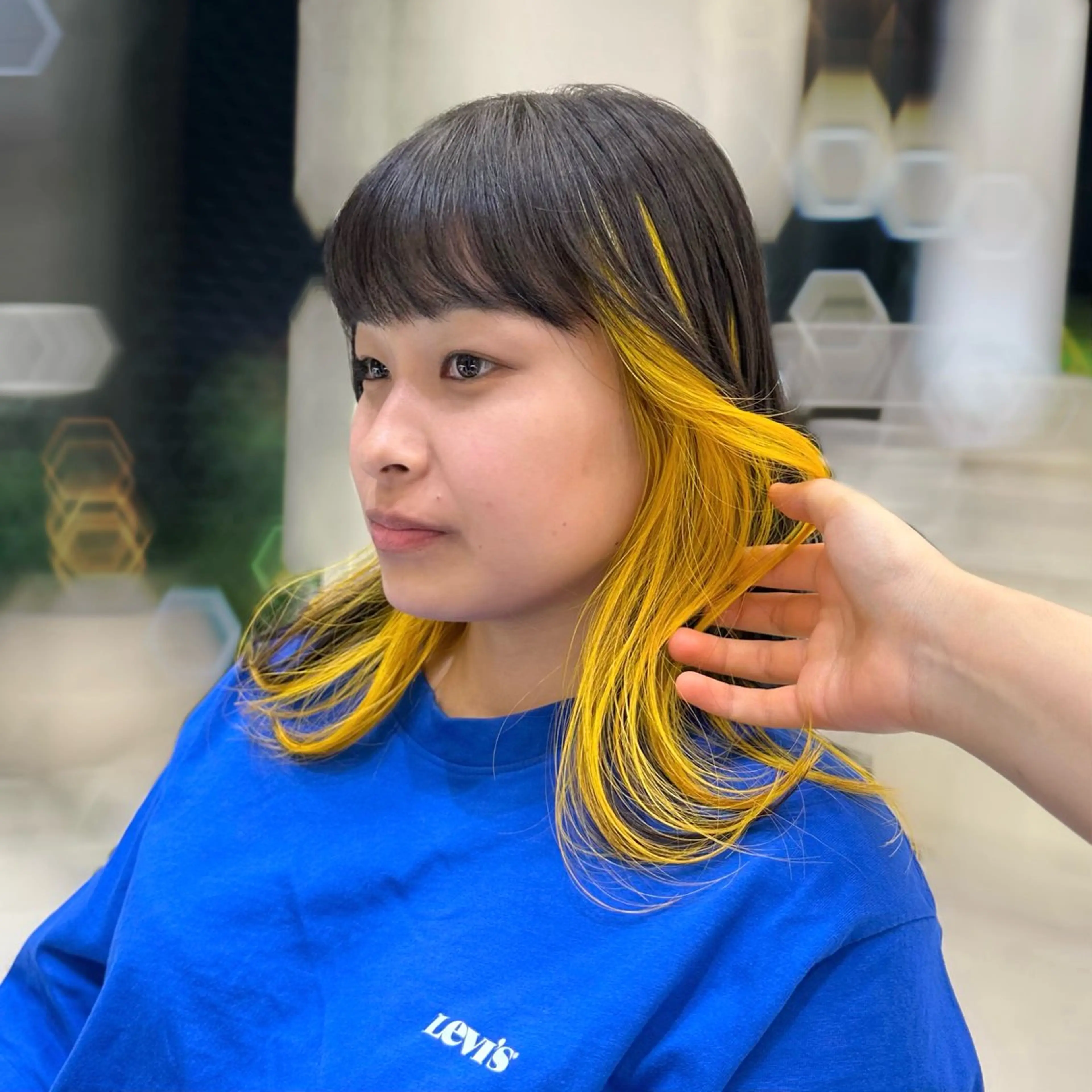 セミロング カラー デザインカラー🕊️ イオのヘアスタイル