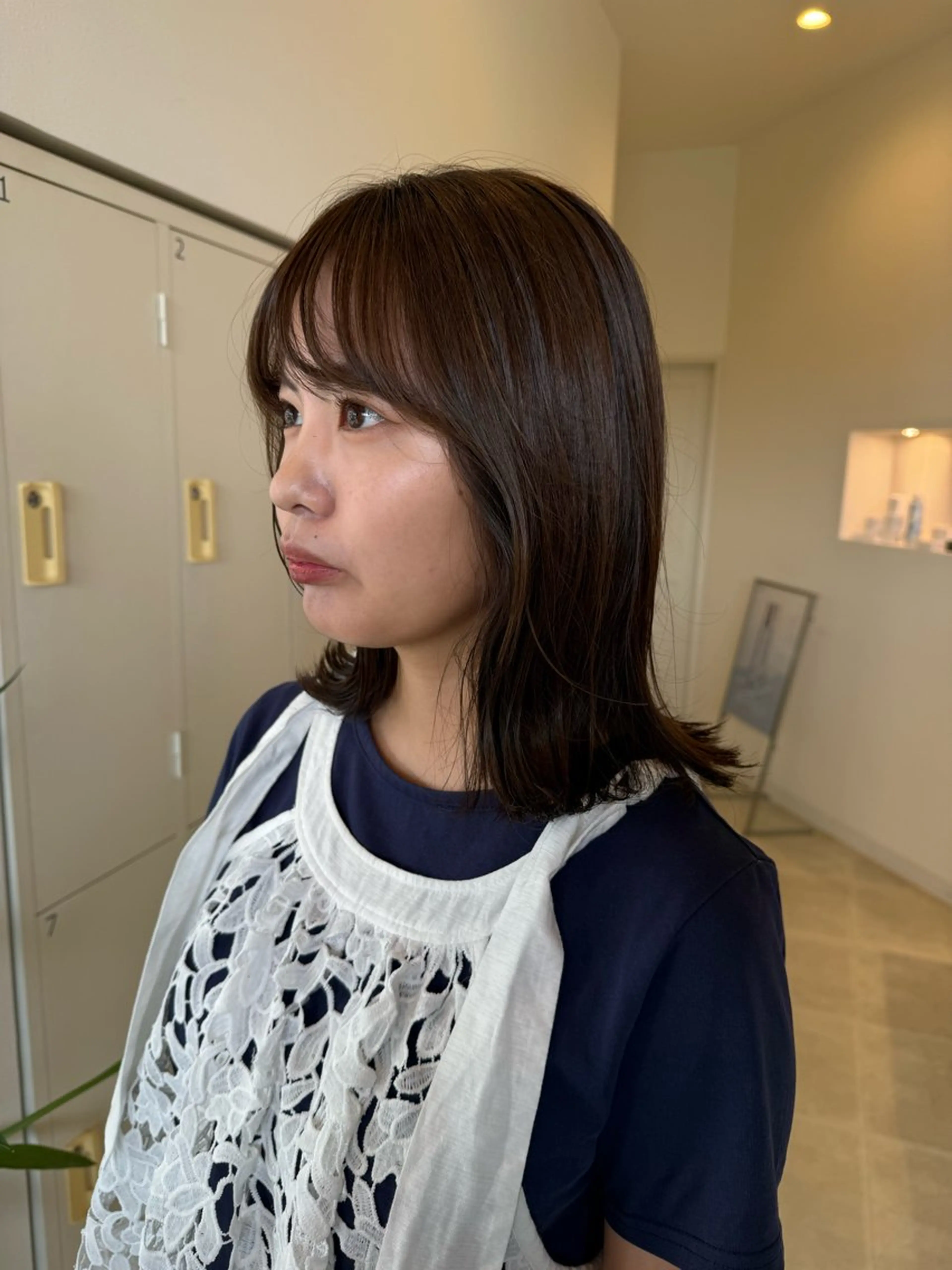 ミディアム カラー カット ヘアカラー トリートメント 木村 架音のヘアスタイル