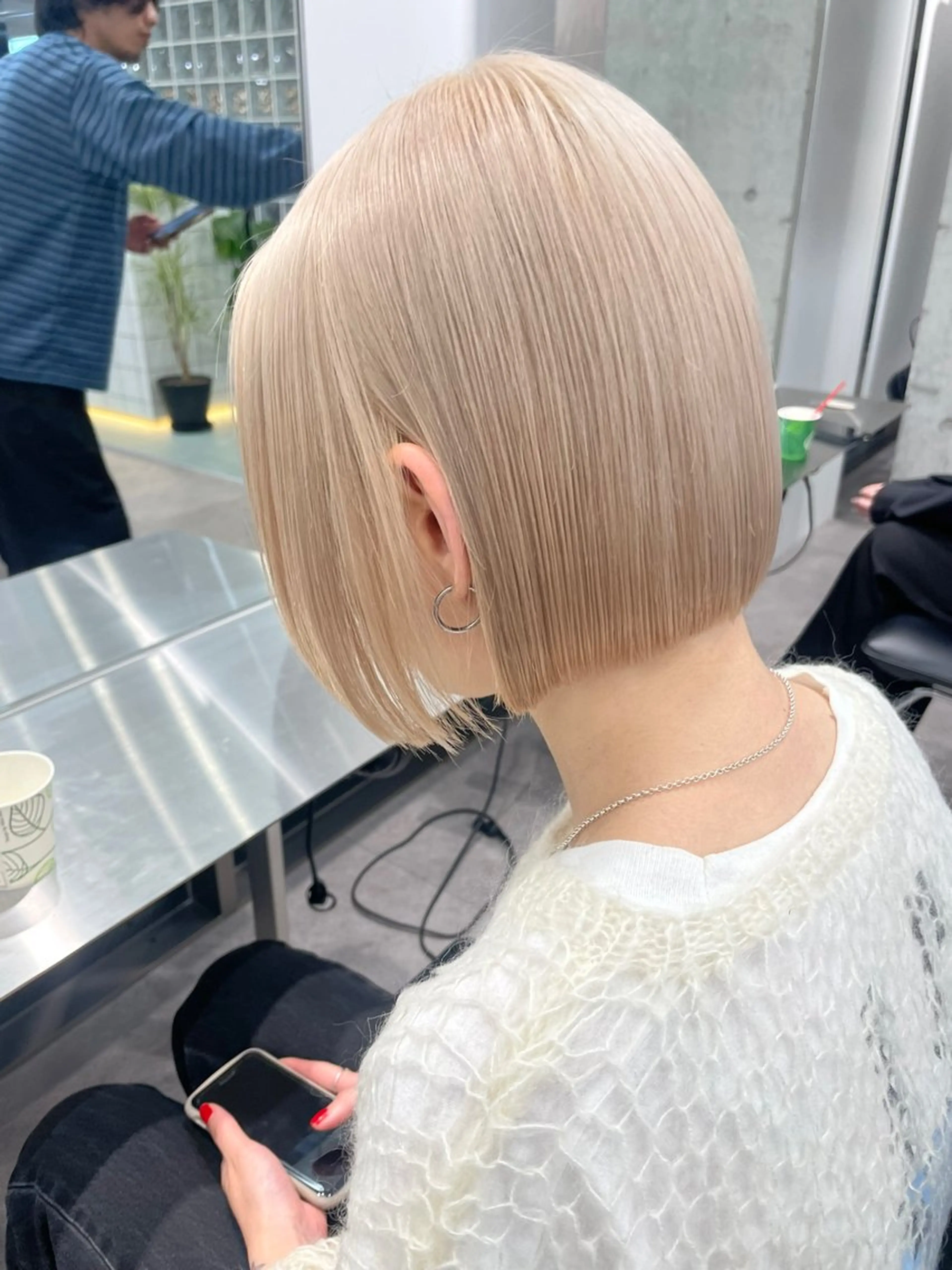 ミディアム ヘアカラー トリートメント ボブカット 💎坪谷のヘアスタイル