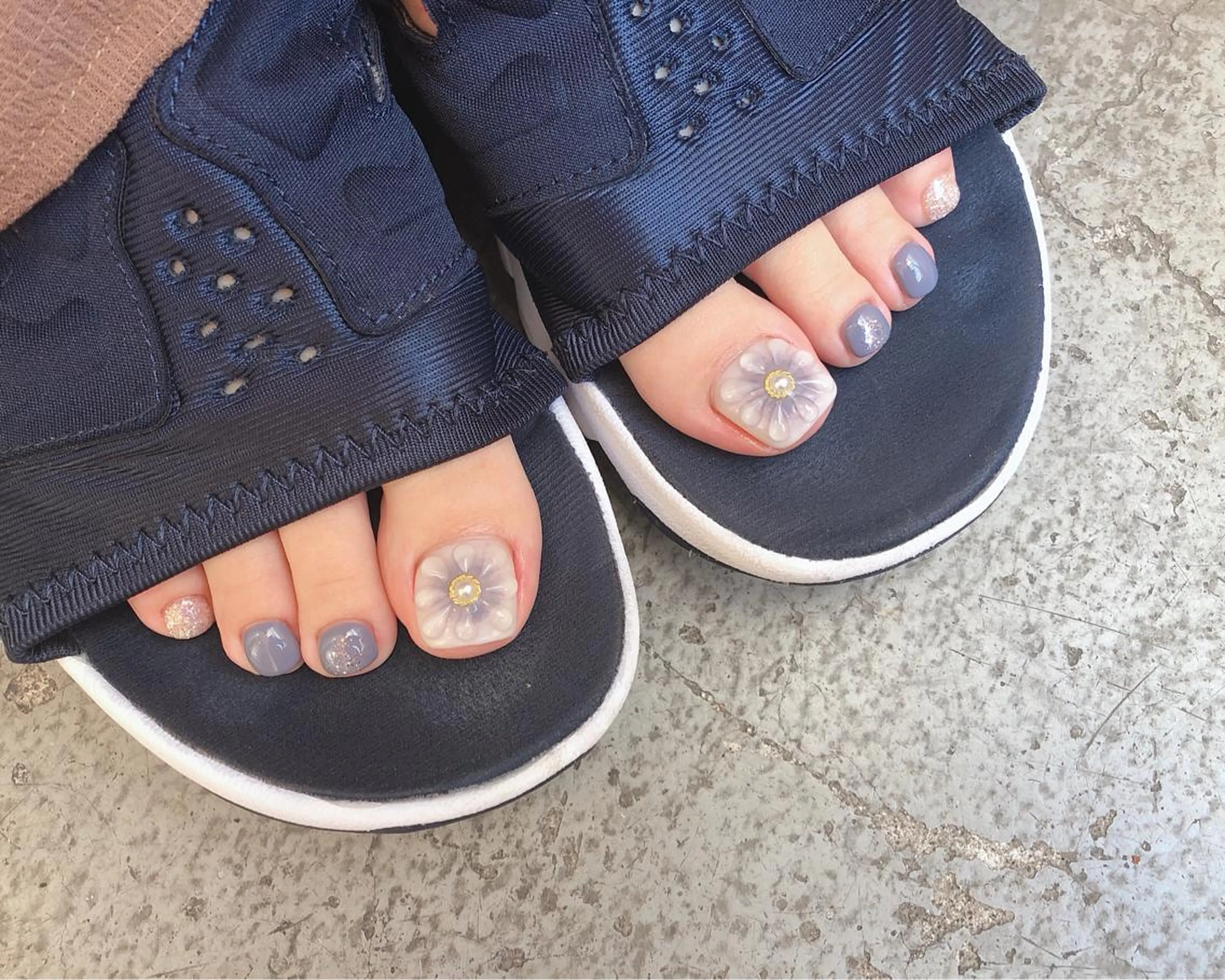 ネイル ブルー フットネイル nail heron所属・saki_ nail heronのその他イメージ