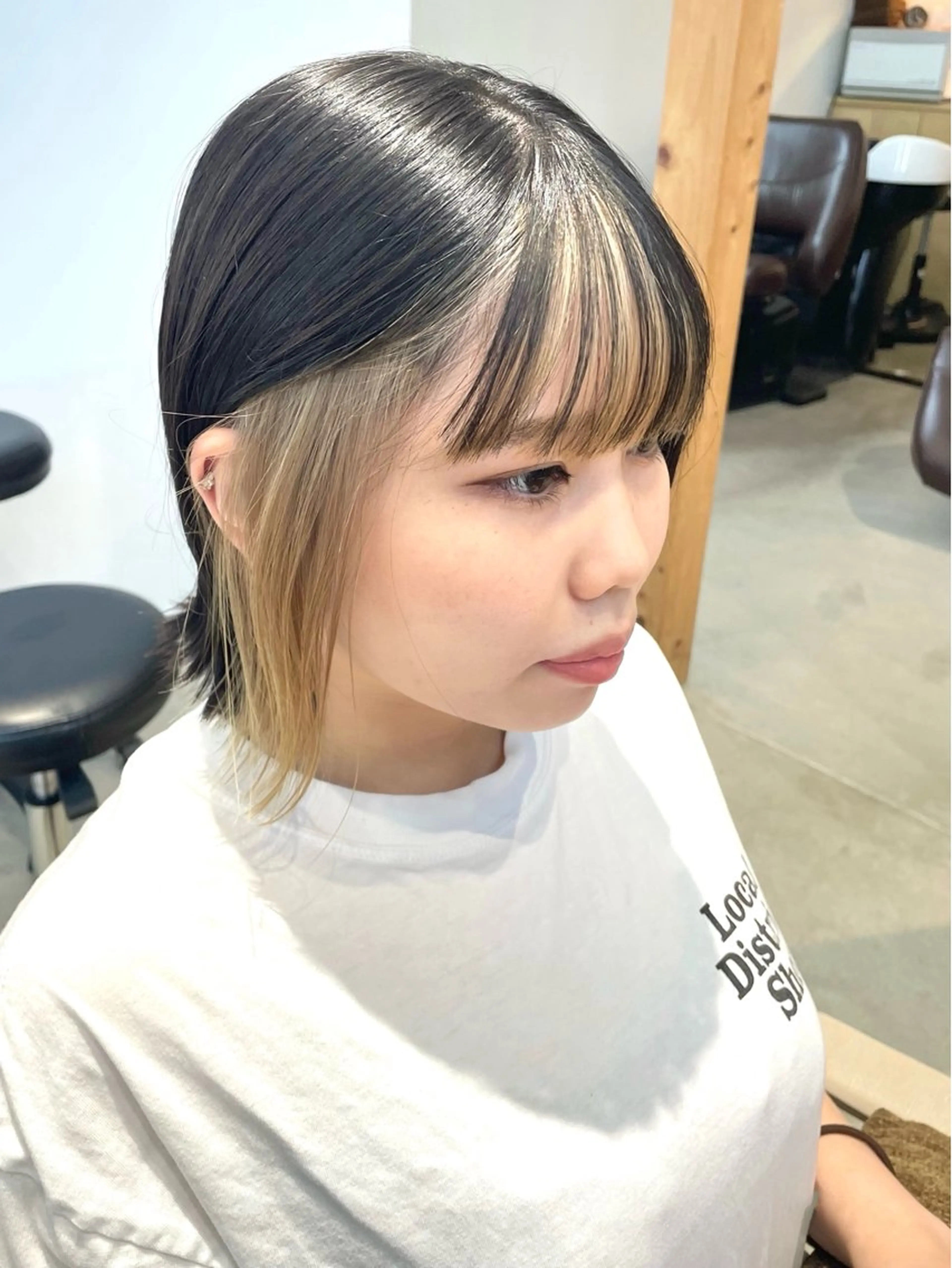 ミディアム カラー ベージュカラー 中西倖 トップスタイリストのヘアスタイル