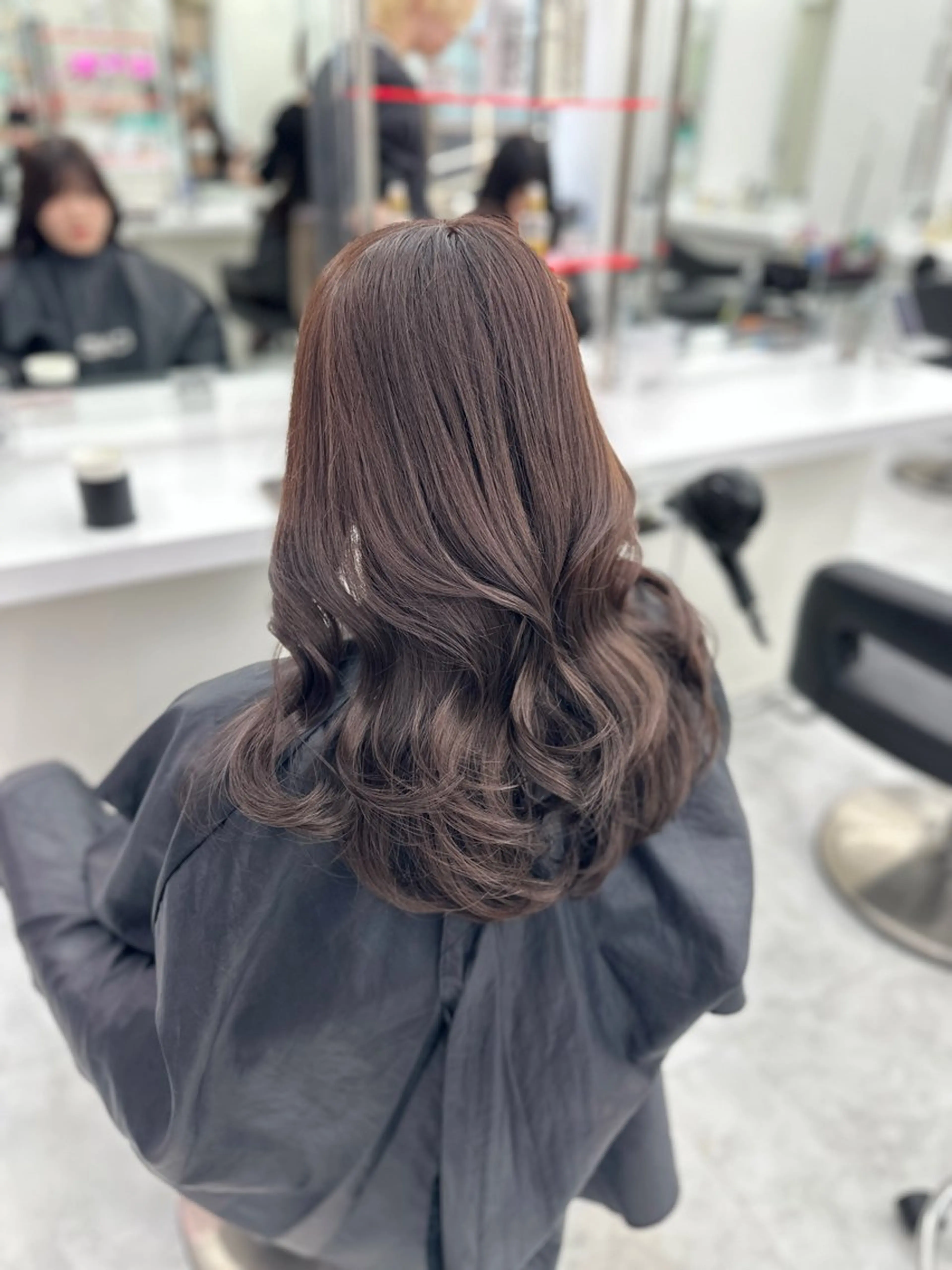 ロング カラー パーマ ヘアアレンジ メンズ キッズ ♥️韓国ヘア レイヤー♥️ゆりのヘアスタイル