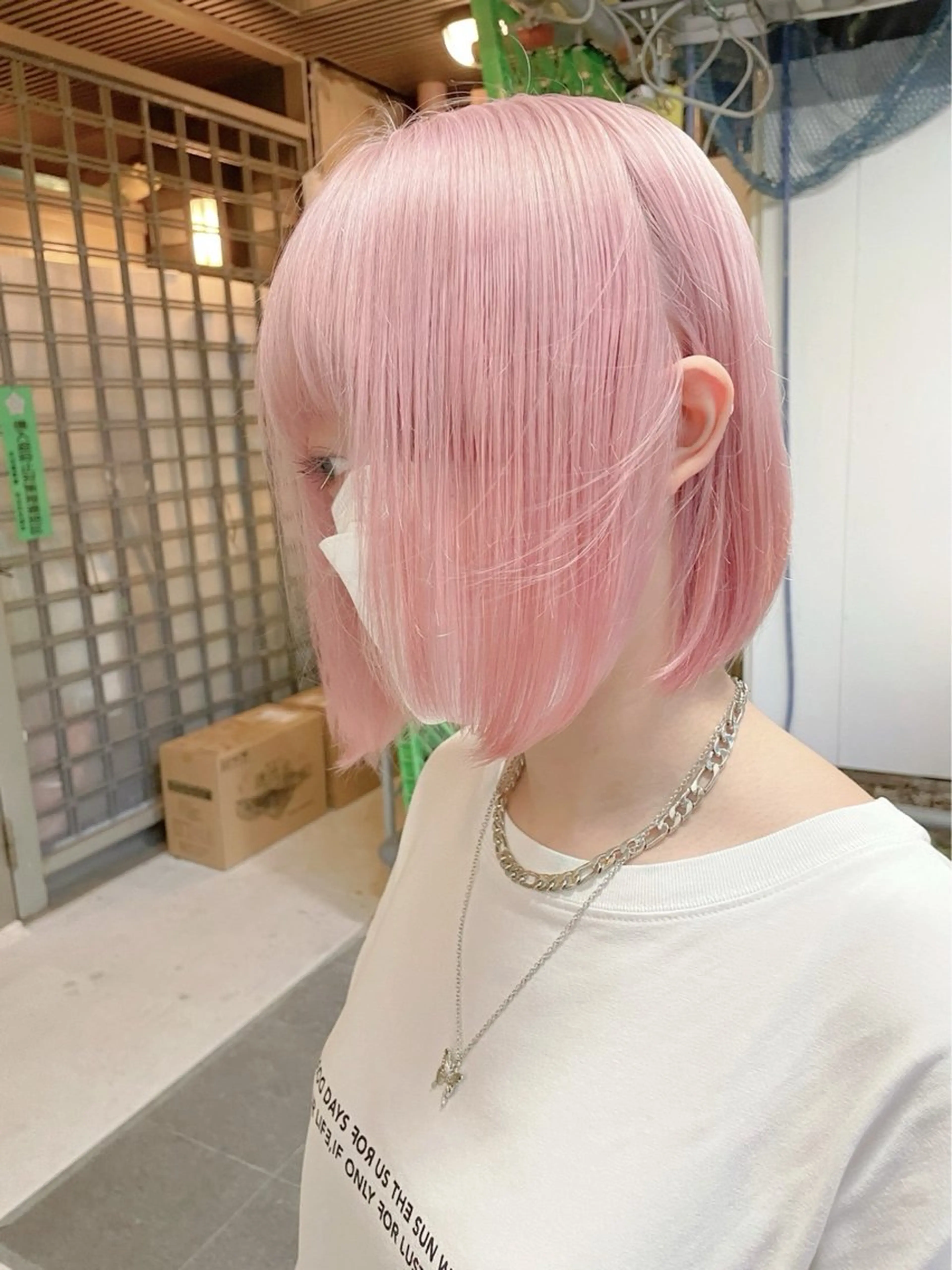 ミディアム カラー カット ヘアカラー トリートメント 💕誰より可愛い💕 ピンク🎀YUUKAのヘアスタイル
