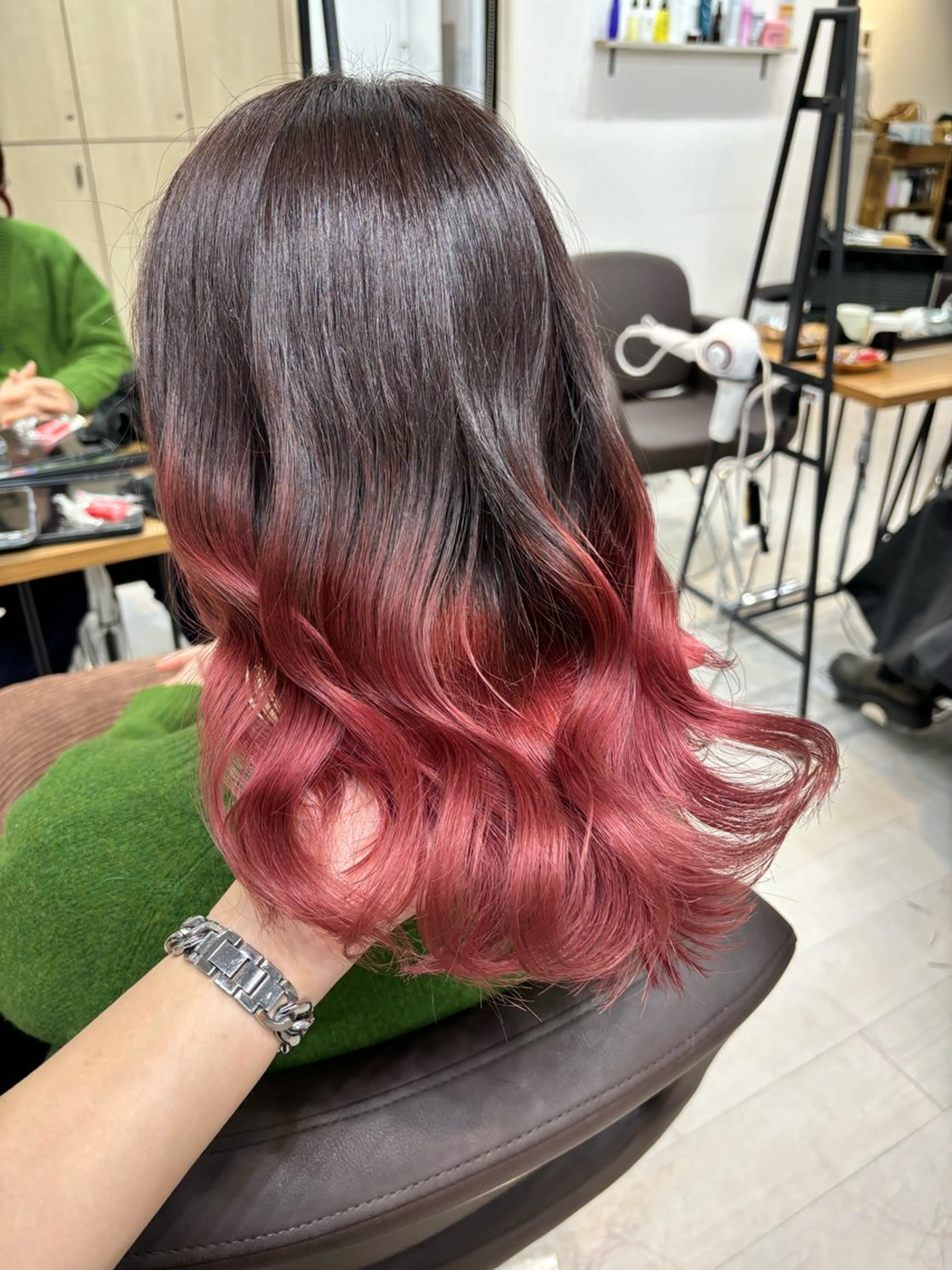 セミロング ヘアカラー トリートメント ヘッドスパ ヘアセット I S所属・🌿透明感カラー‪ 縮毛矯正✨かずきのヘアスタイル